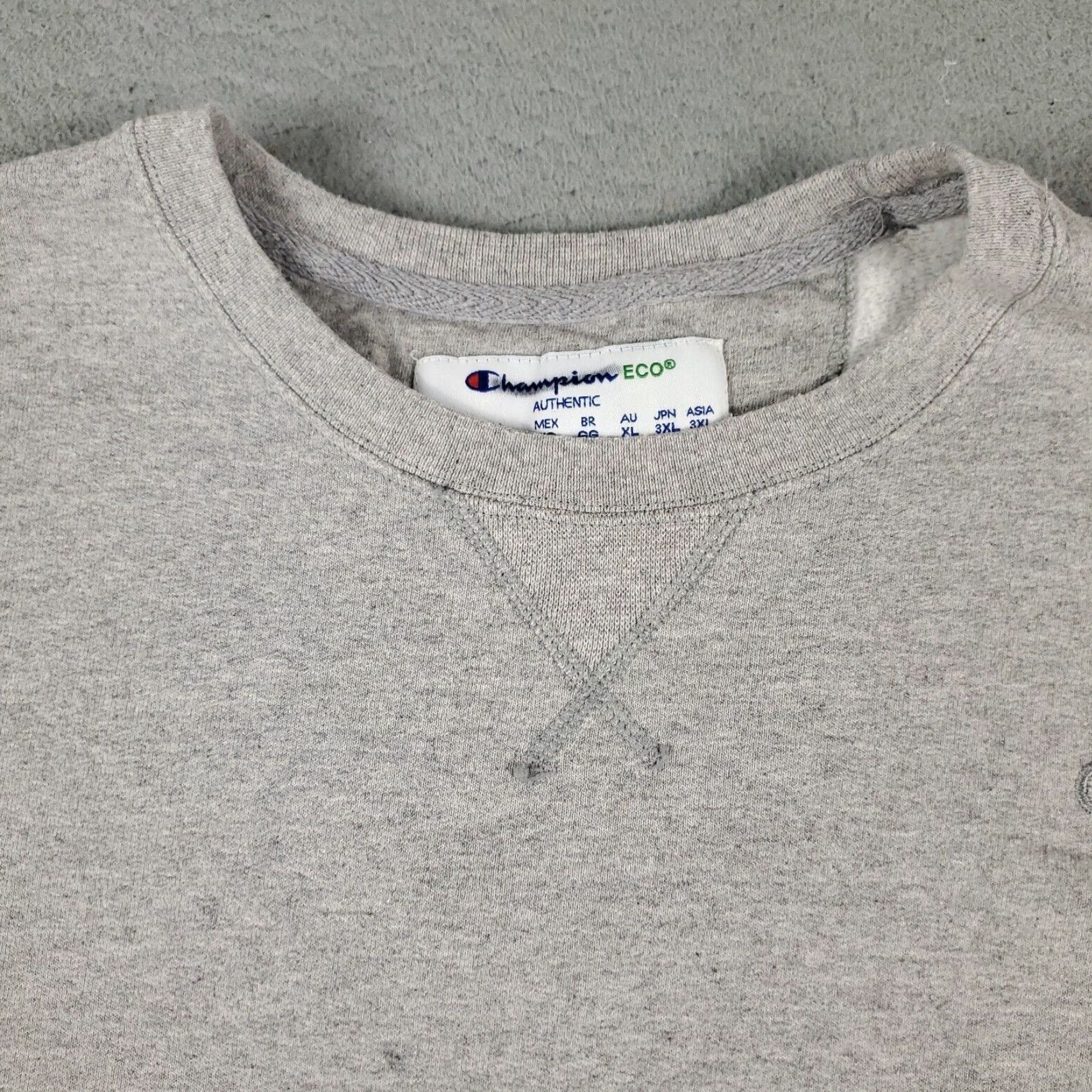 Champion Champion Gray Pullover Sweater Mens Large Long Sleeve Crew Neck Fleece Size US L / EU 52-54 / 3 - 3 Thumbnail