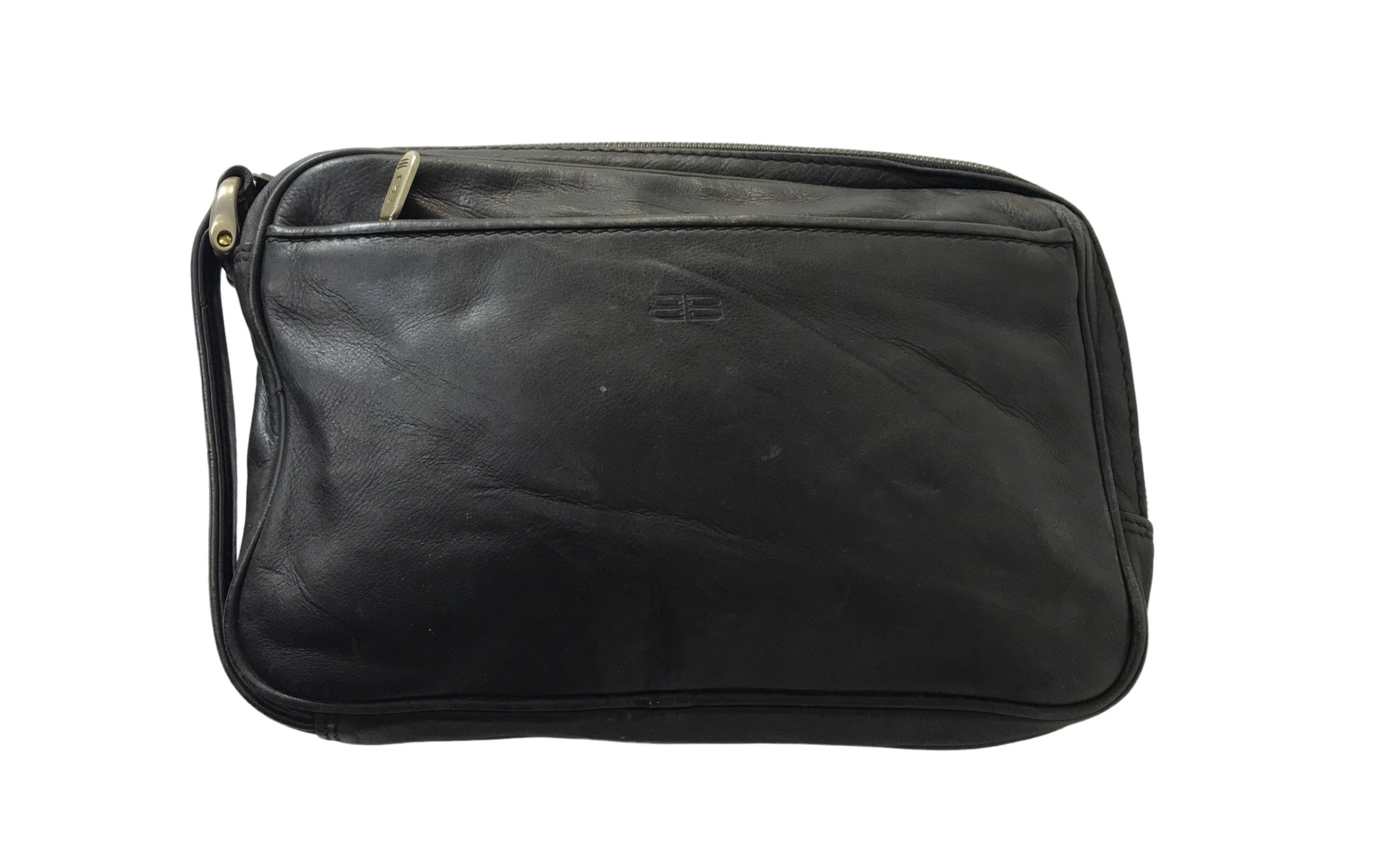 Balenciaga Balenciaga BB Black Leather Second Clutch Wristlet Bag Size ONE SIZE - 1 Thumbnail