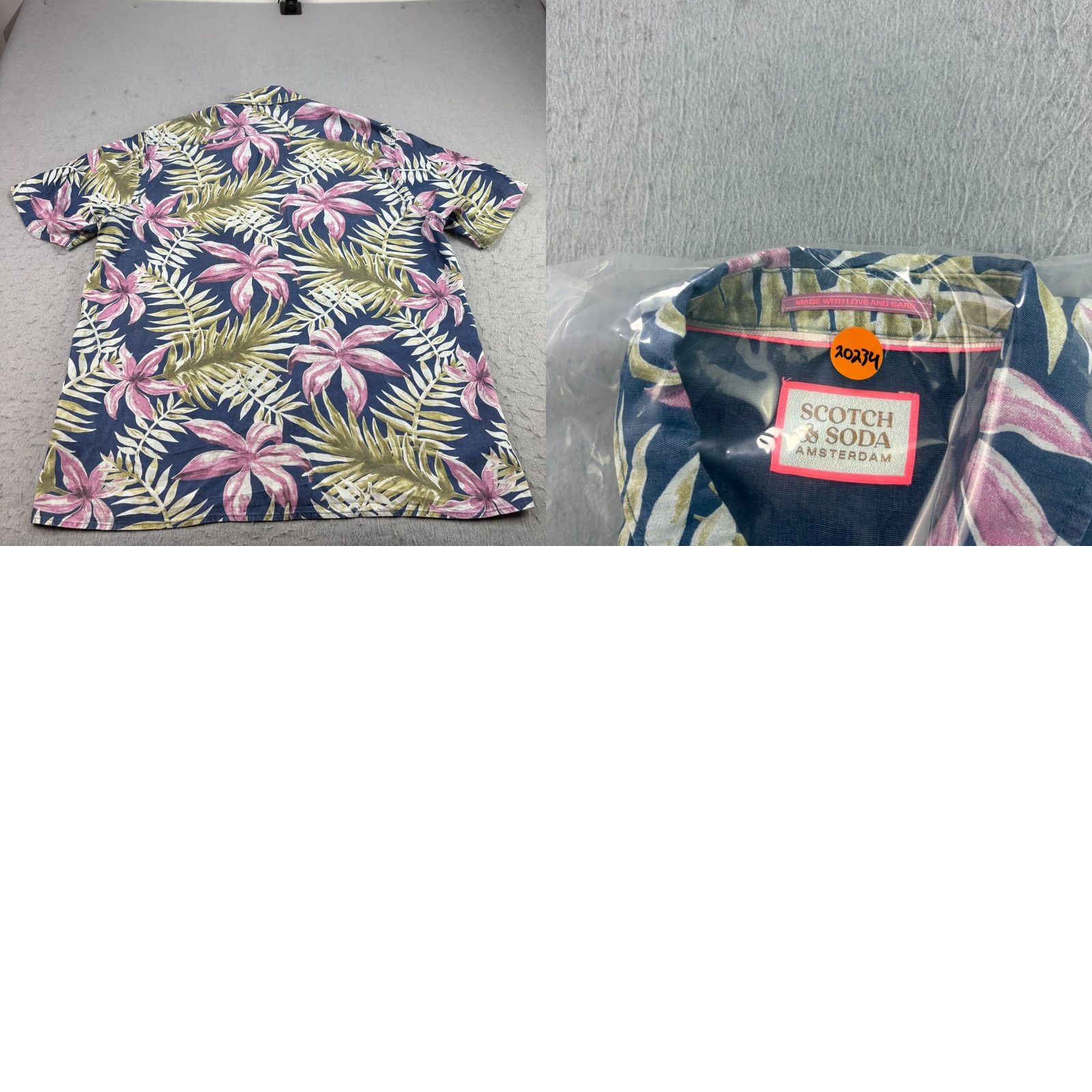 Scotch & Soda VINTAGE Scotch & Soda Shirt Mens XL Floral Hawaiian AOP Button Up Tropical Camp Viscose Size US XL / EU 56 / 4 - 8 Thumbnail