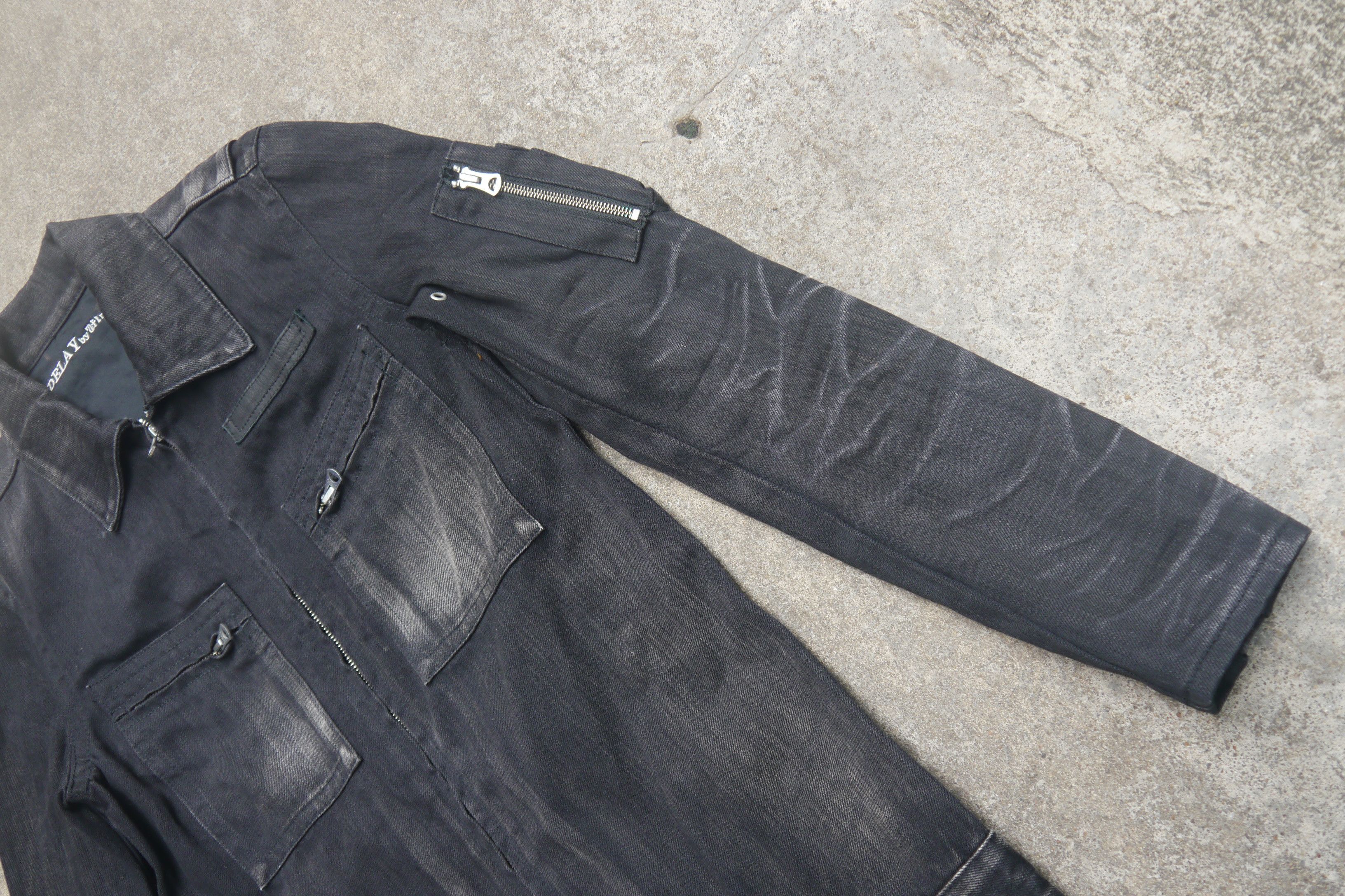 Japanese Brand (P300) DELAY by Win & Sons Black Washed Denim Jumpsuit Sz 2 Size US 34 / EU 50 - 6 Thumbnail