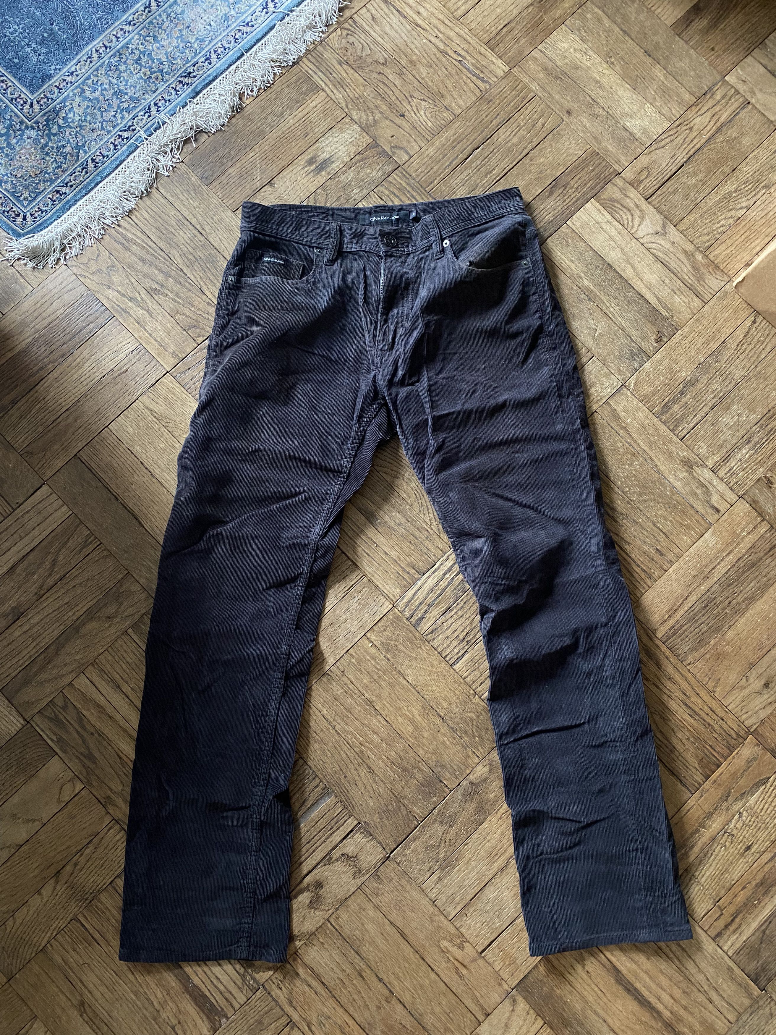 Calvin Klein Corduroy CK Pants Gray Size US 32 / EU 48 - 1 Thumbnail