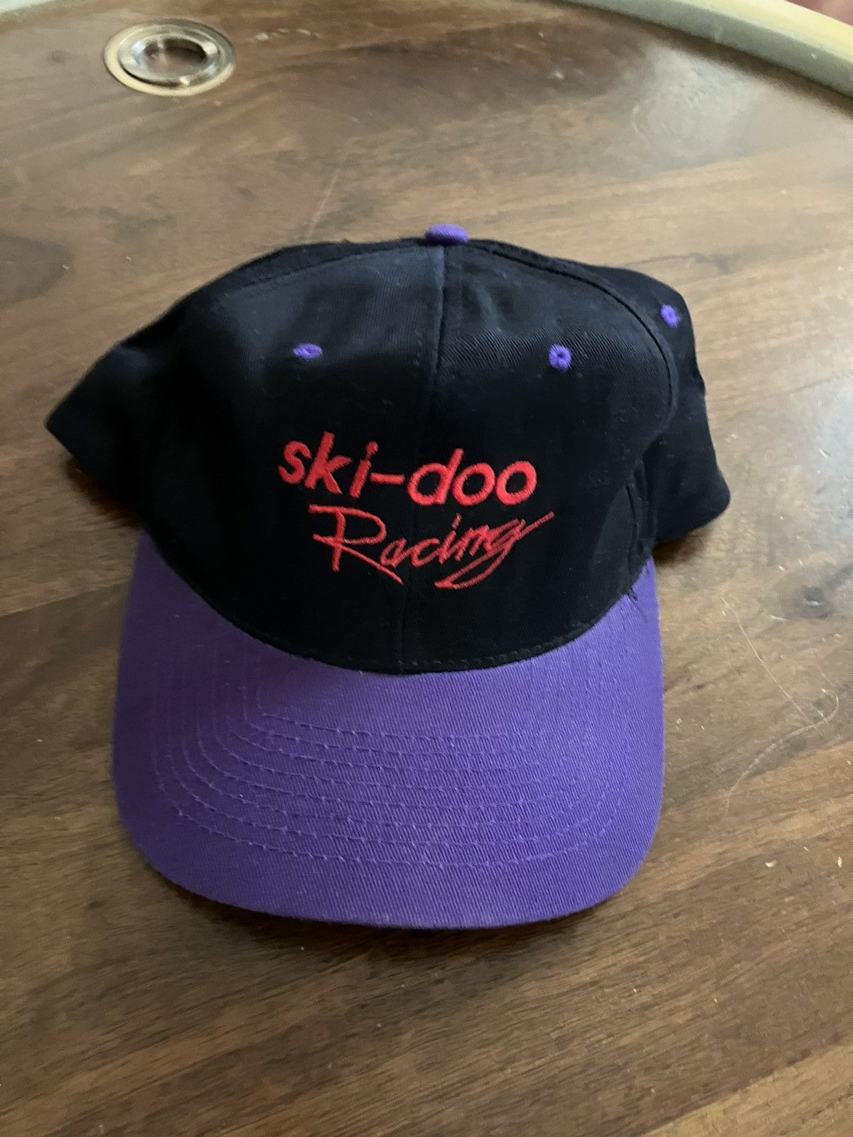 Vintage Vintage 90s Ski-Doo Racing SpellOut Hat Cap SnapBack Black Size ONE SIZE - 1 Thumbnail