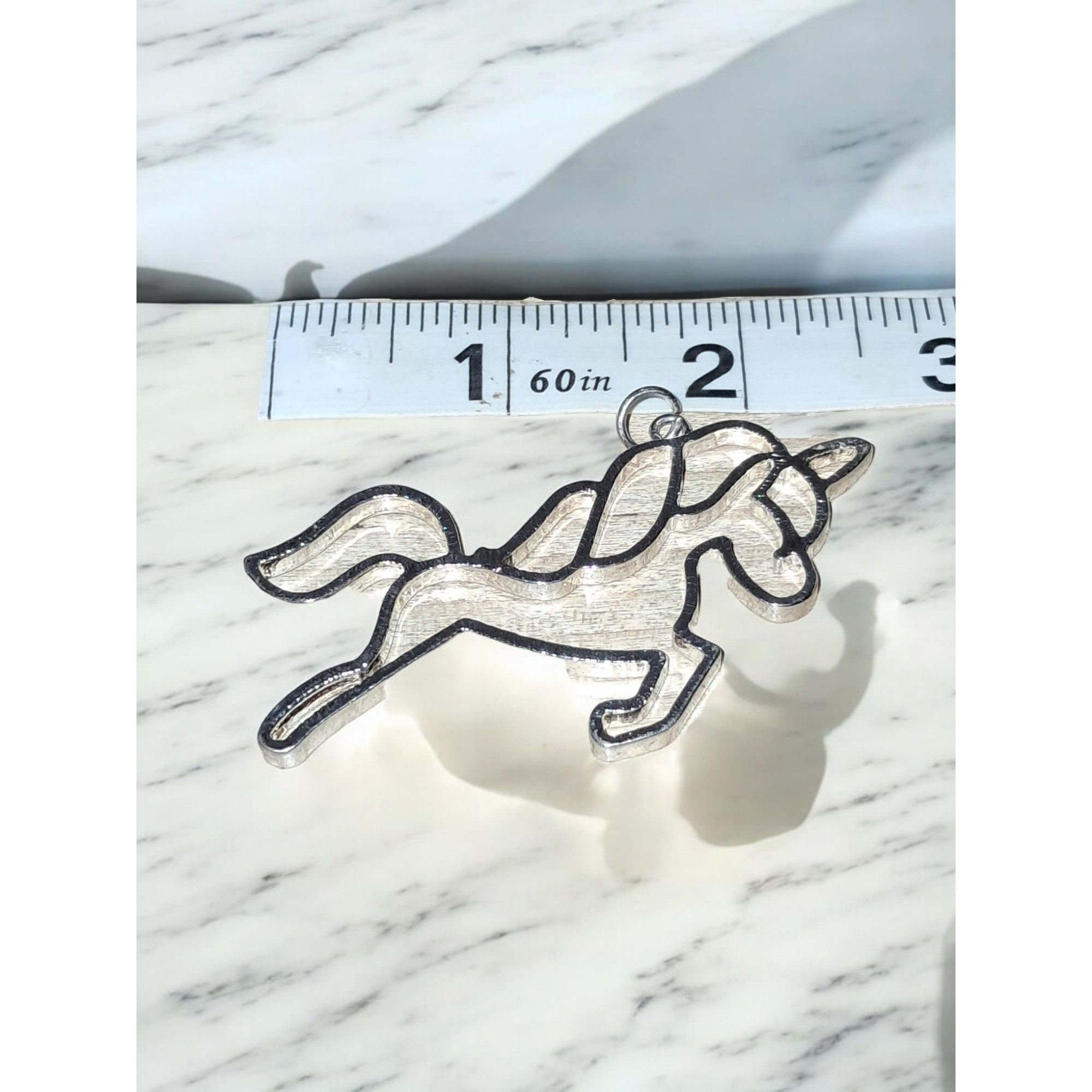 Other Enchanting Unicorn Open Bezel Charm Pendant - 2.5" x 1.5" Size ONE SIZE - 4 Thumbnail