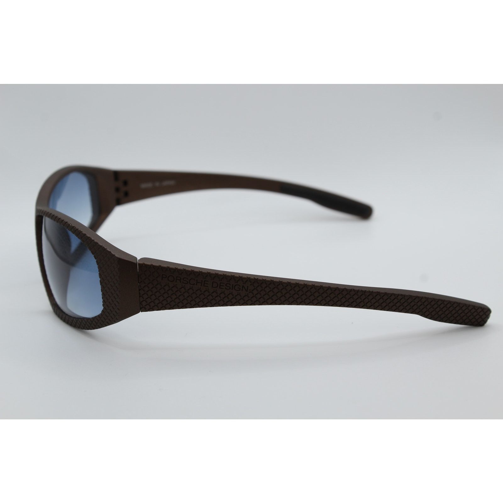 Porsche Design Porsche Design P3005E Textured Brown Blue Lens Sunglasses Size ONE SIZE - 3 Thumbnail