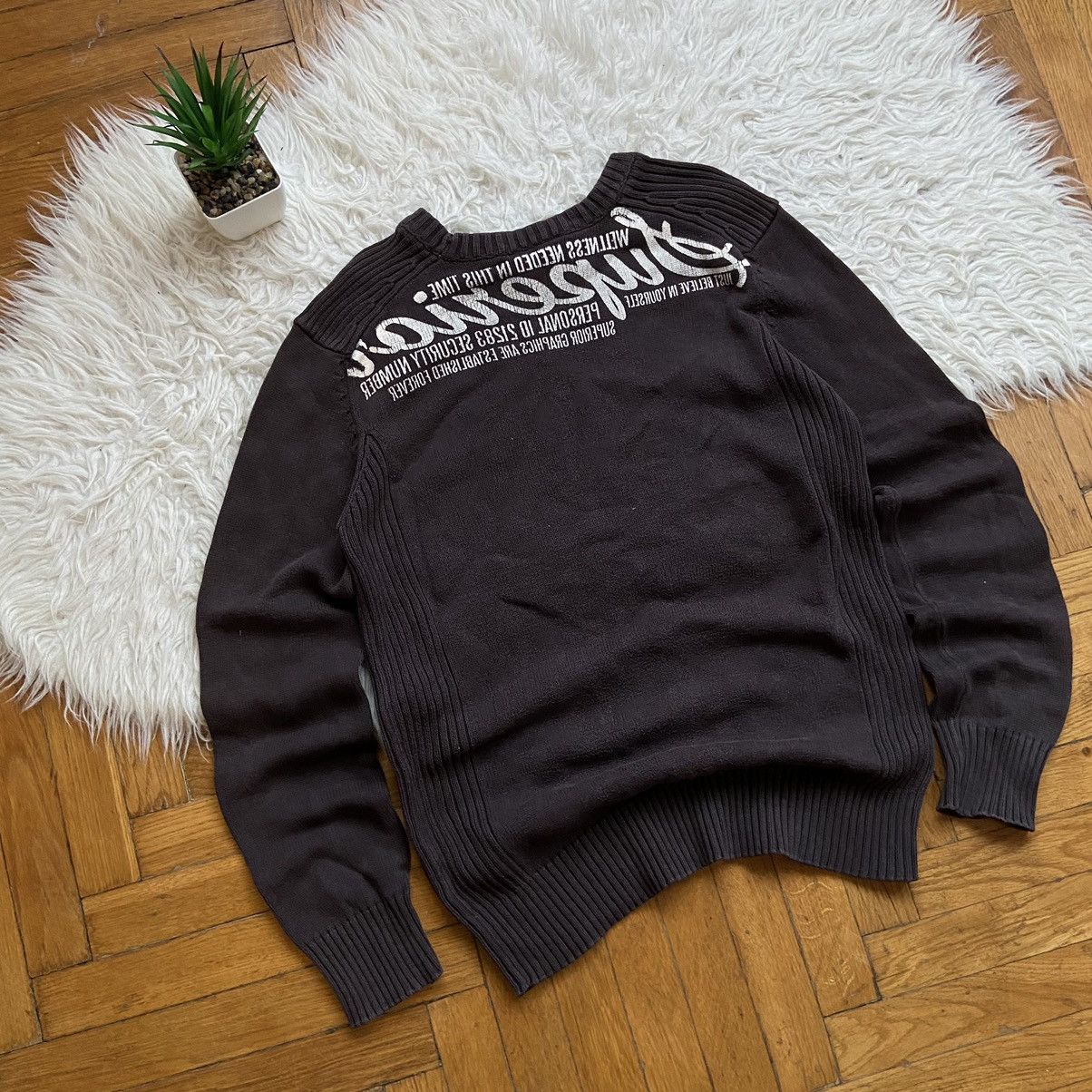 Vintage 📌 Crazy Fishbone Avant-Garde 00s Sweater Size US M / EU 48-50 / 2 - 8 Thumbnail