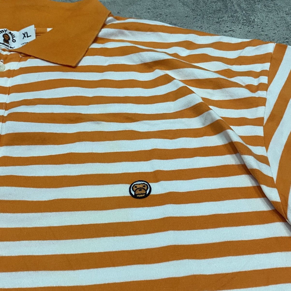 Bape Baby Milo One Point Polo Shirt Size US XL / EU 56 / 4 - 2 Thumbnail