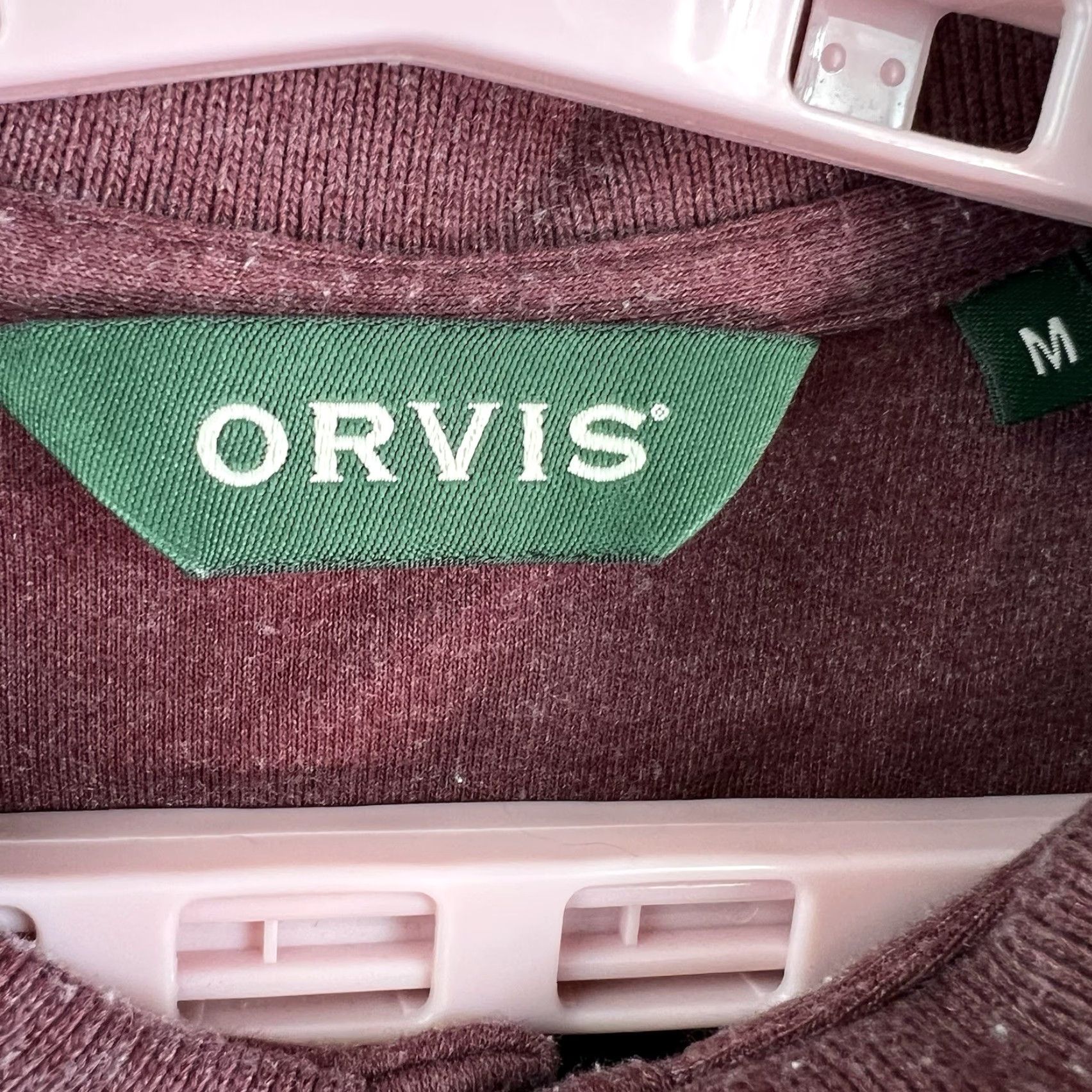 Orvis Orvis Henley Sweatshirt Mens Size M Maroon Long Sleeve Size US M / EU 48-50 / 2 - 4 Thumbnail