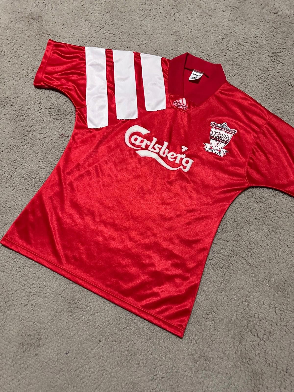 Adidas LIVERPOOL 1992/93 HOME SHIRT FOOTBALL SOCCER JERSEY Sz 38/40 Size US M / EU 48-50 / 2 - 2 Thumbnail