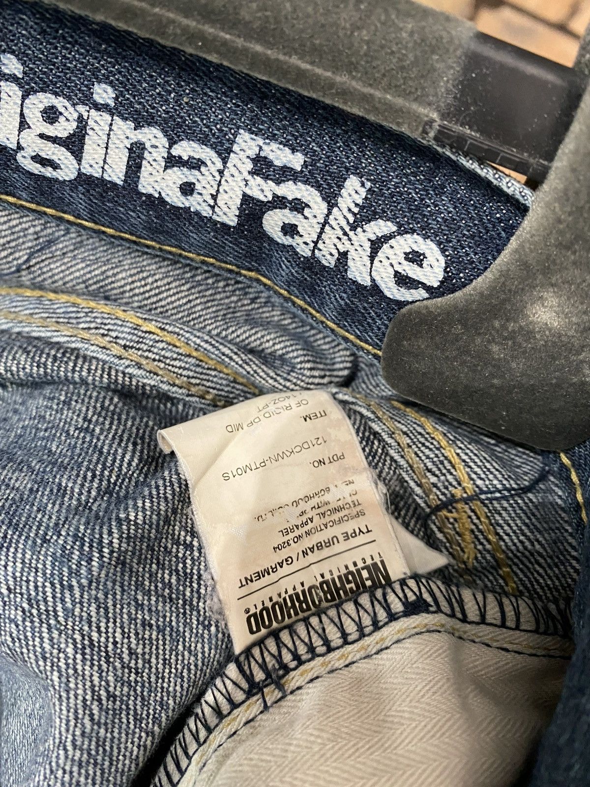 Original Fake KAWS X NEIGHBORHOOD 12EX SELVEDGE JAPANESE DENIM JEANS Size US 30 / EU 46 - 12 Thumbnail