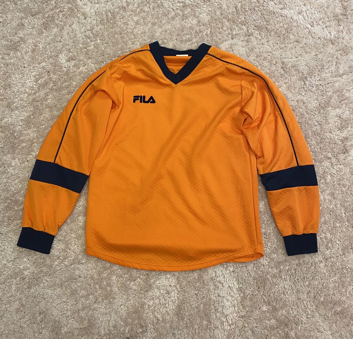 Vintage Fila long sleeve jumper/sweater with shouler pads Size US L / EU 52-54 / 3 - 1 Thumbnail