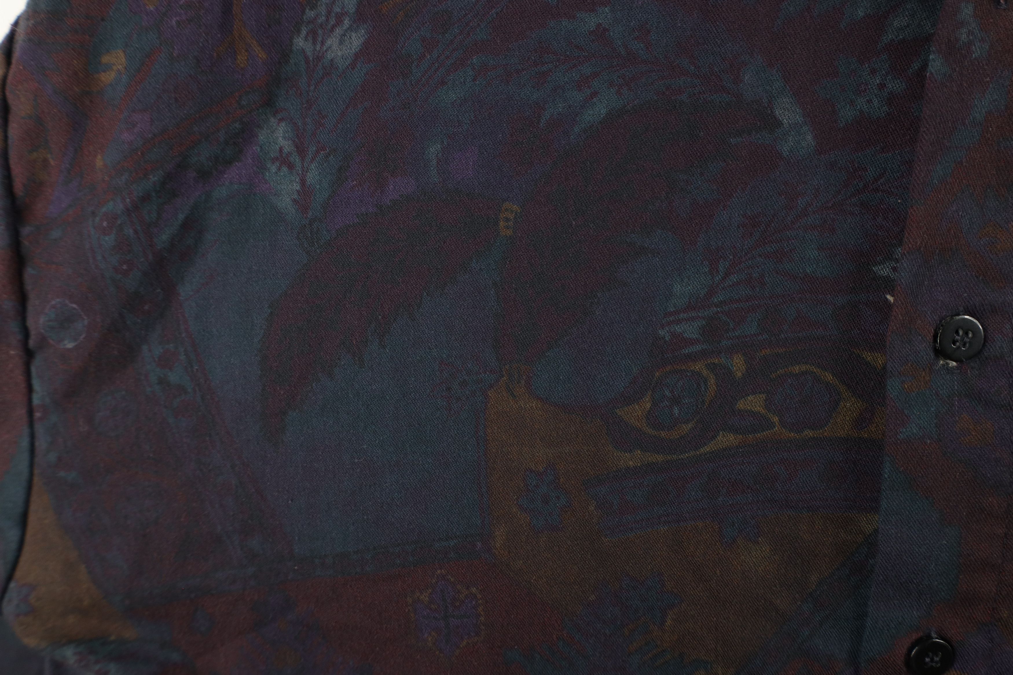 Vintage Vintage 90s Streetwear Paisley Flower Rayon Button Shirt Size US L / EU 52-54 / 3 - 6 Thumbnail
