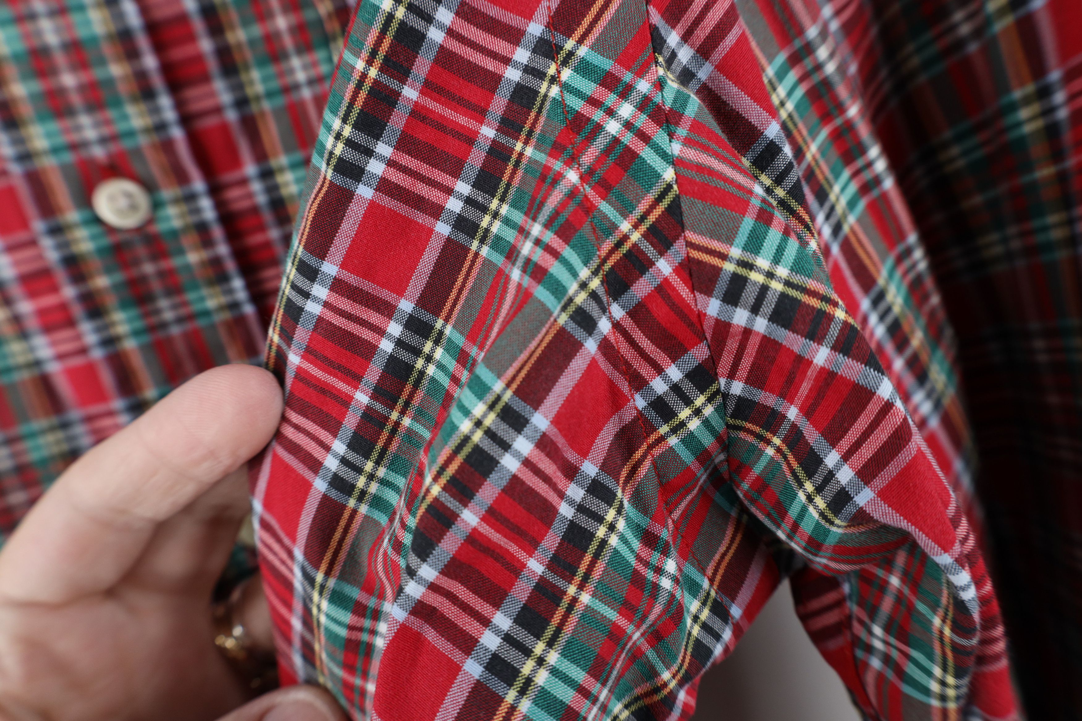 Ralph Lauren Vintage 90s Ralph Lauren Collared Down Shirt Rainbow Plaid Size US XL / EU 56 / 4 - 8 Thumbnail