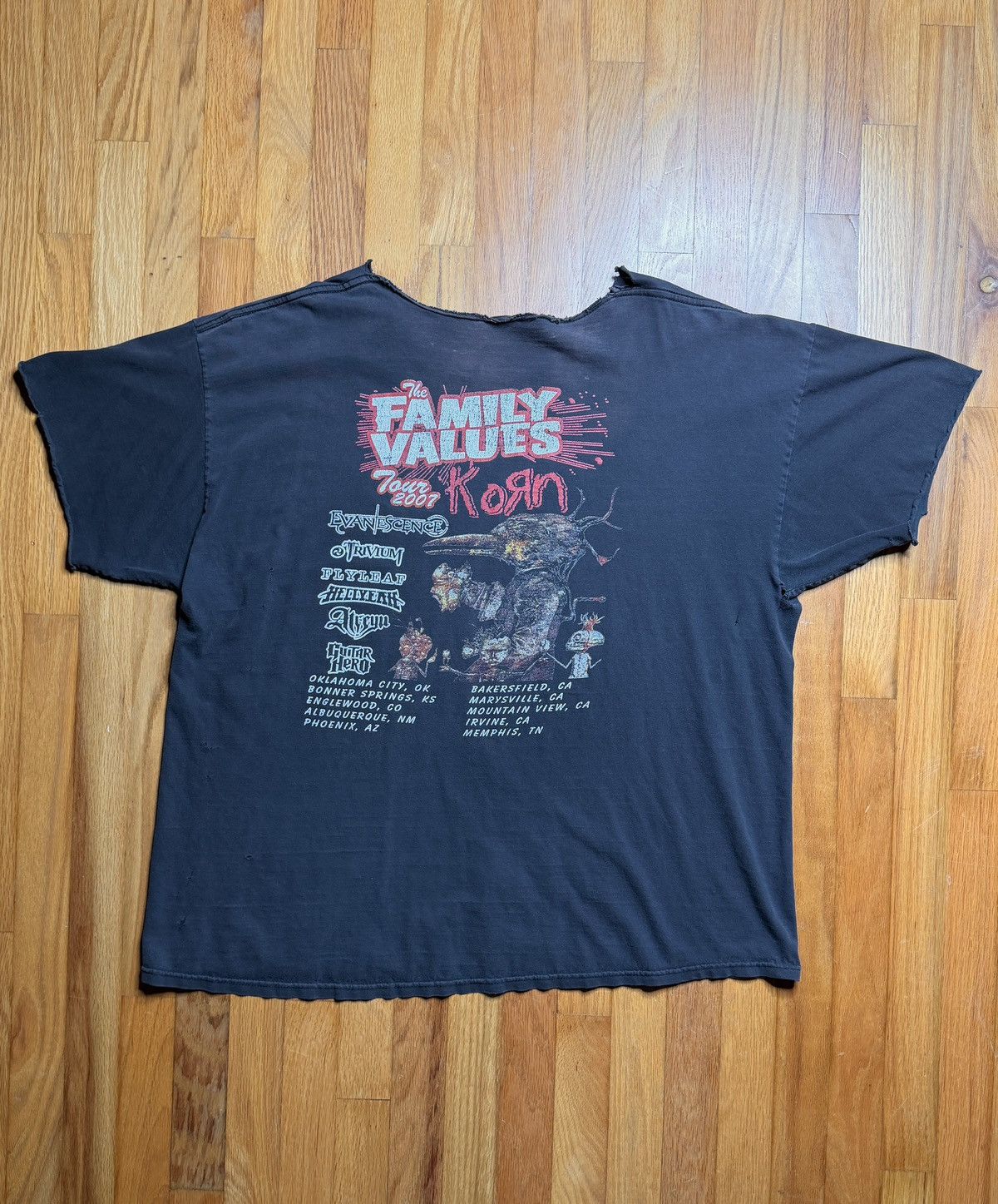 Vintage Vintage 2000s Korn Family Values Tour 2007 Tee Size US XL / EU 56 / 4 - 2 Thumbnail