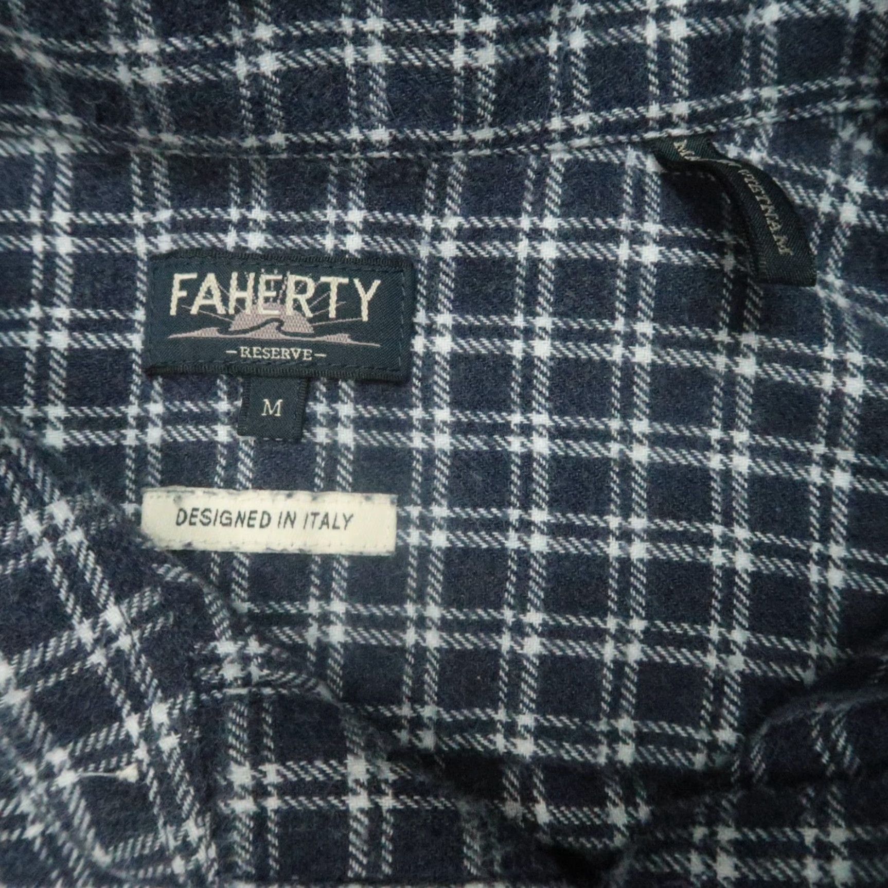 Faherty Faherty Shirt Mens Medium Blue Plaid Reserve Flannel Long Sleeve Button Up Size US M / EU 48-50 / 2 - 3 Thumbnail