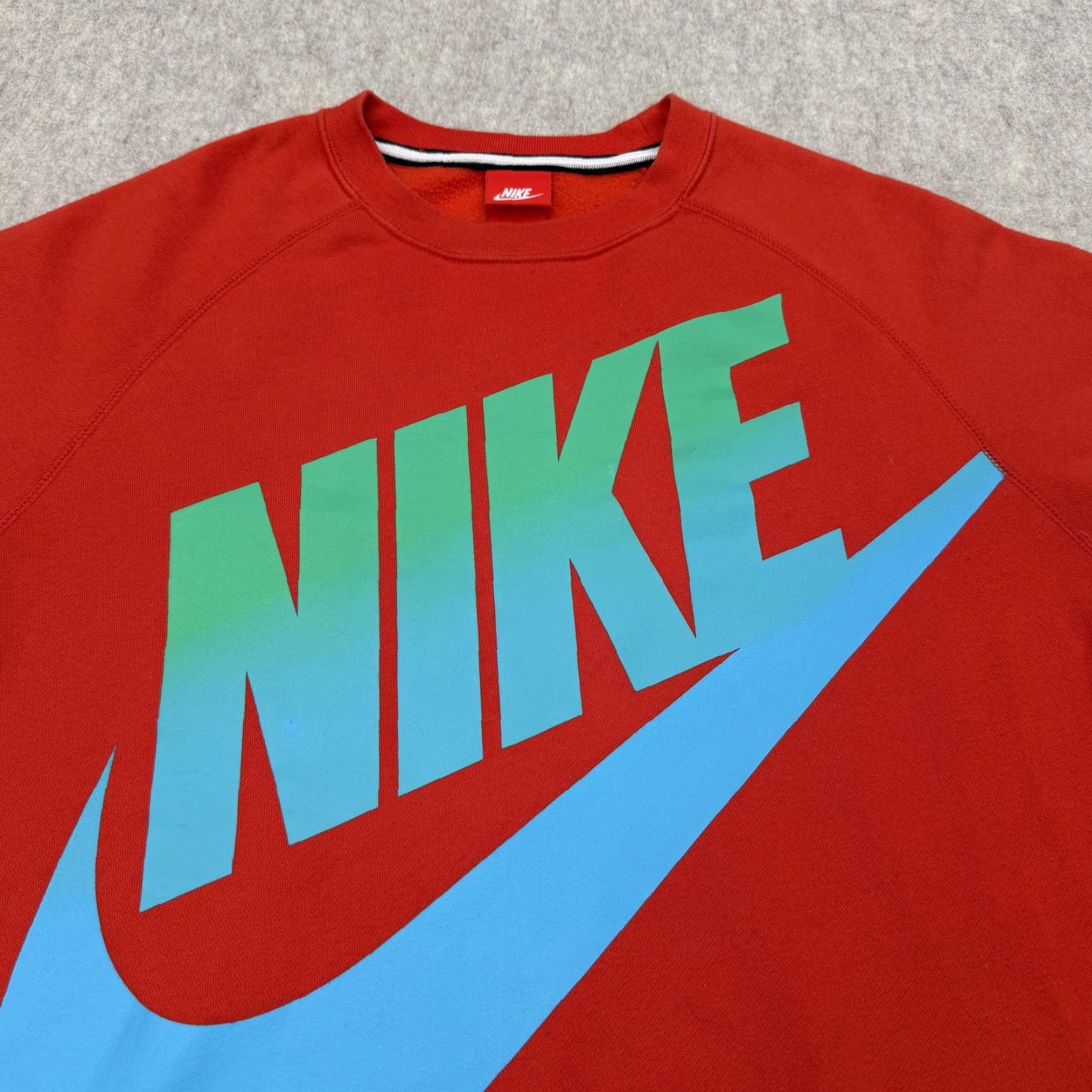 Nike Nike Sweatshirt Mens Large Red Pullover Fleece Big Swoosh Logo Crewneck Athletic Size US L / EU 52-54 / 3 - 5 Thumbnail