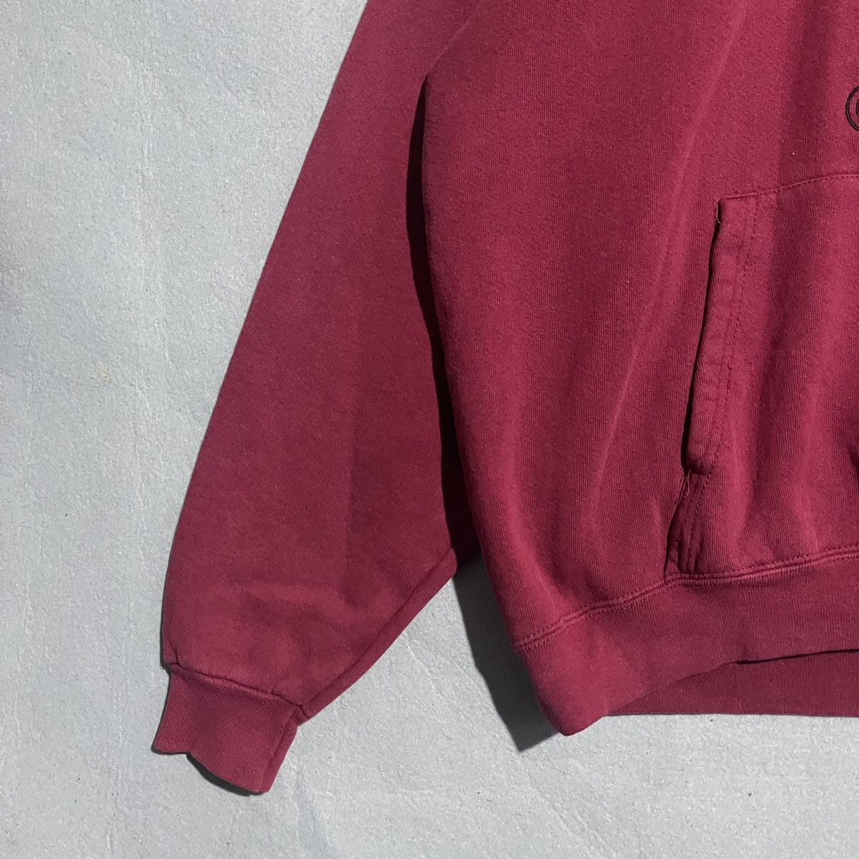 Adidas Vintage 90s Adidas Trefoil Hoodie – Made in USA – Burgundy Size US XL / EU 56 / 4 - 4 Thumbnail