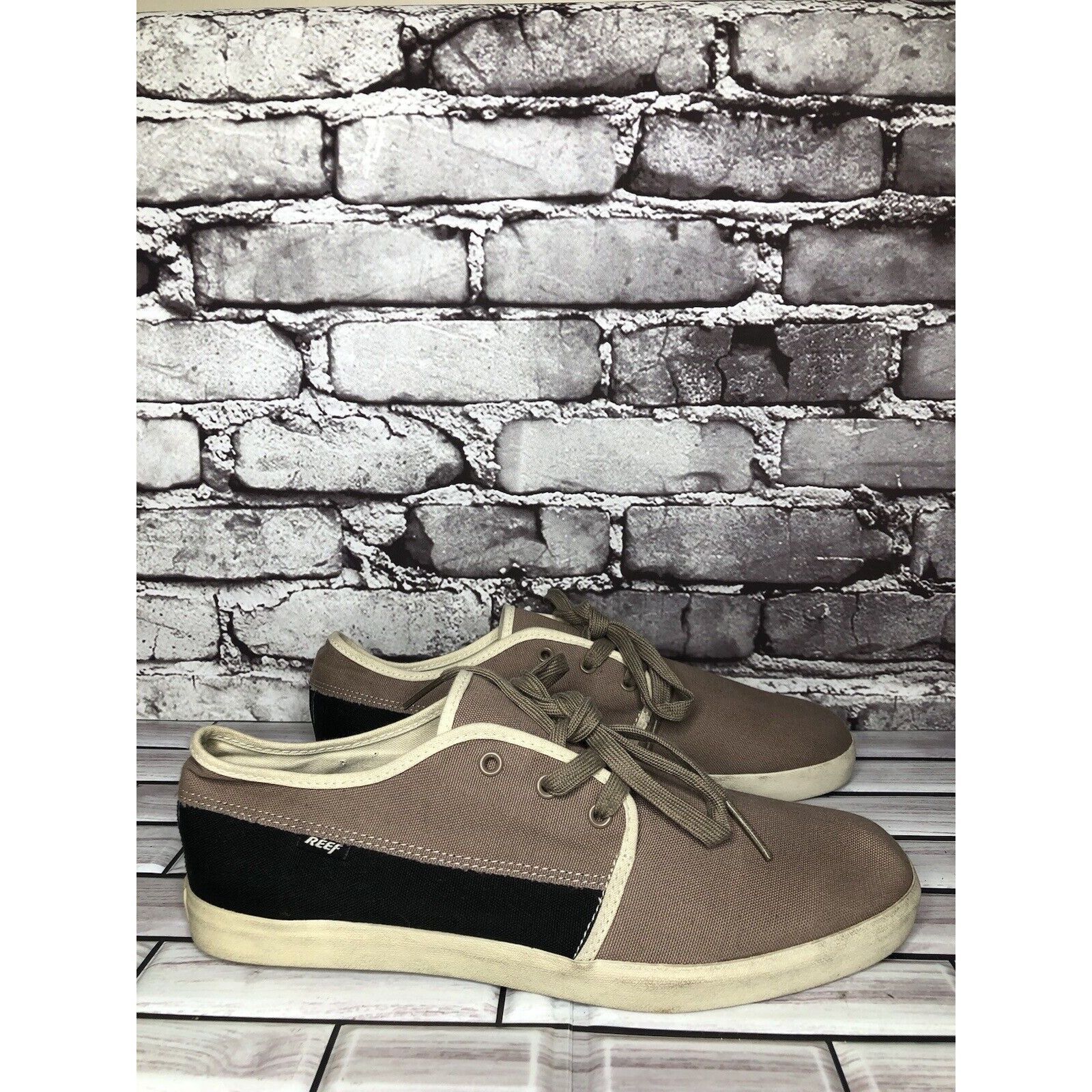 REEF REEF RF-003002 SEA CAPTAIN Gray Canvas Fabric Lace Up Casual Size US 10 / EU 43 - 12 Thumbnail