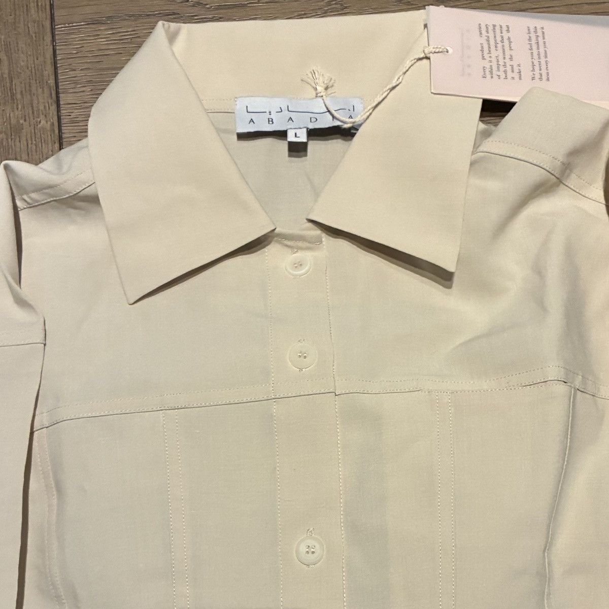 Other Abadia Ethnic Cream Button Up Shirt Size L / US 10 / IT 46 - 1 Thumbnail