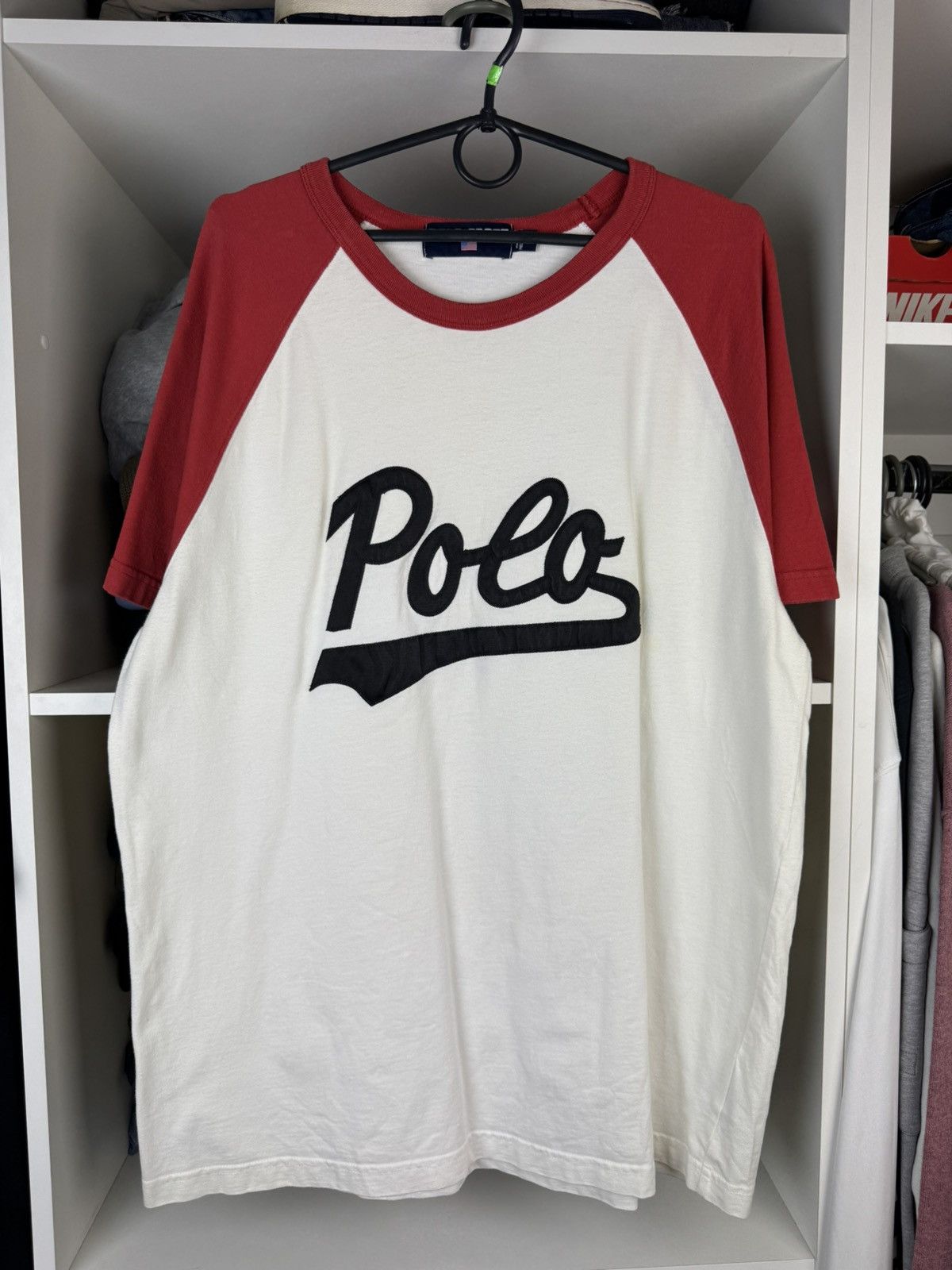 Vintage Polo Sport Ralph Lauren Raglan T-Shirt Script Logo