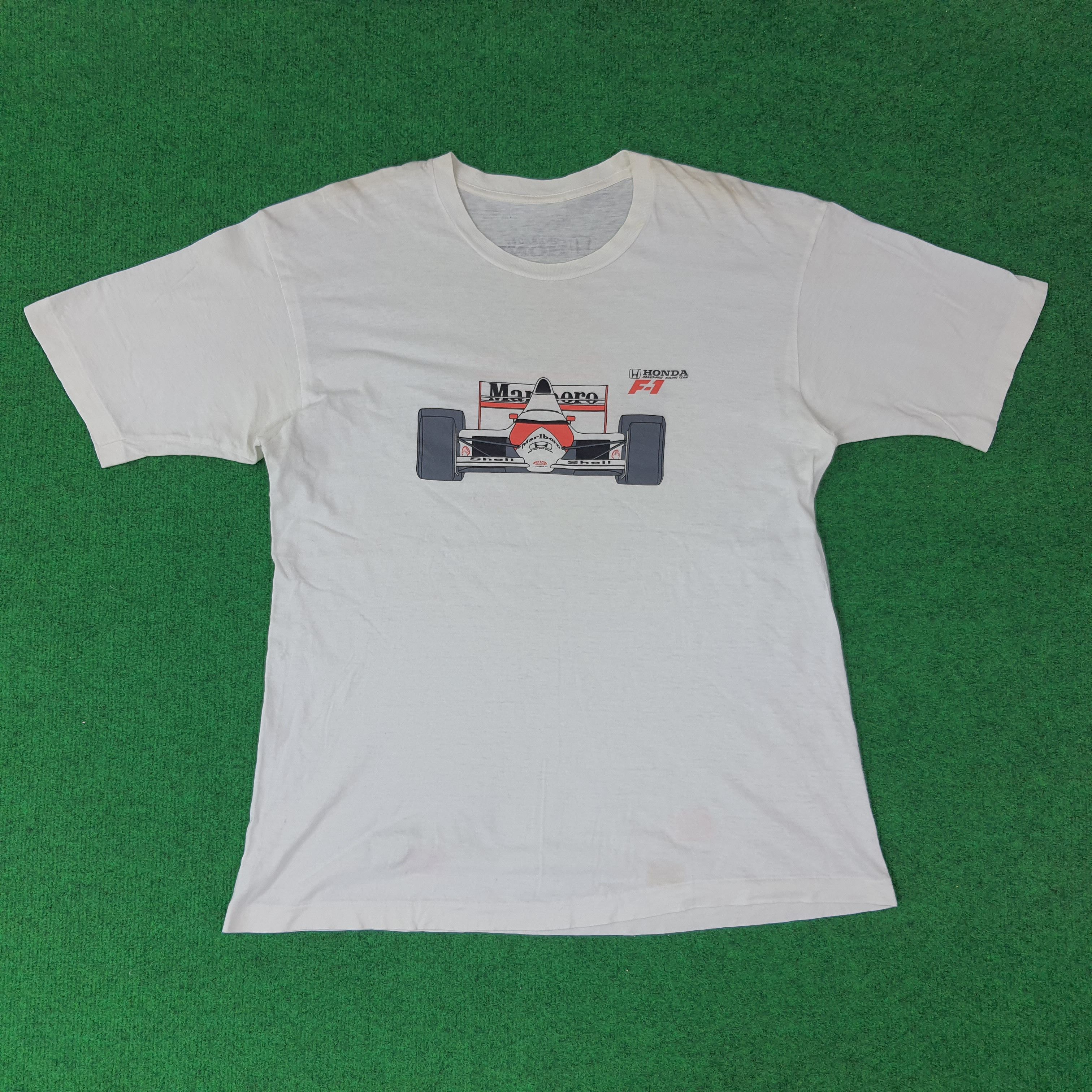 Honda Vinatge Honda x Marlboro Formula 1 90s F-1 Tshirt C259N59 Size US L / EU 52-54 / 3 - 1 Thumbnail