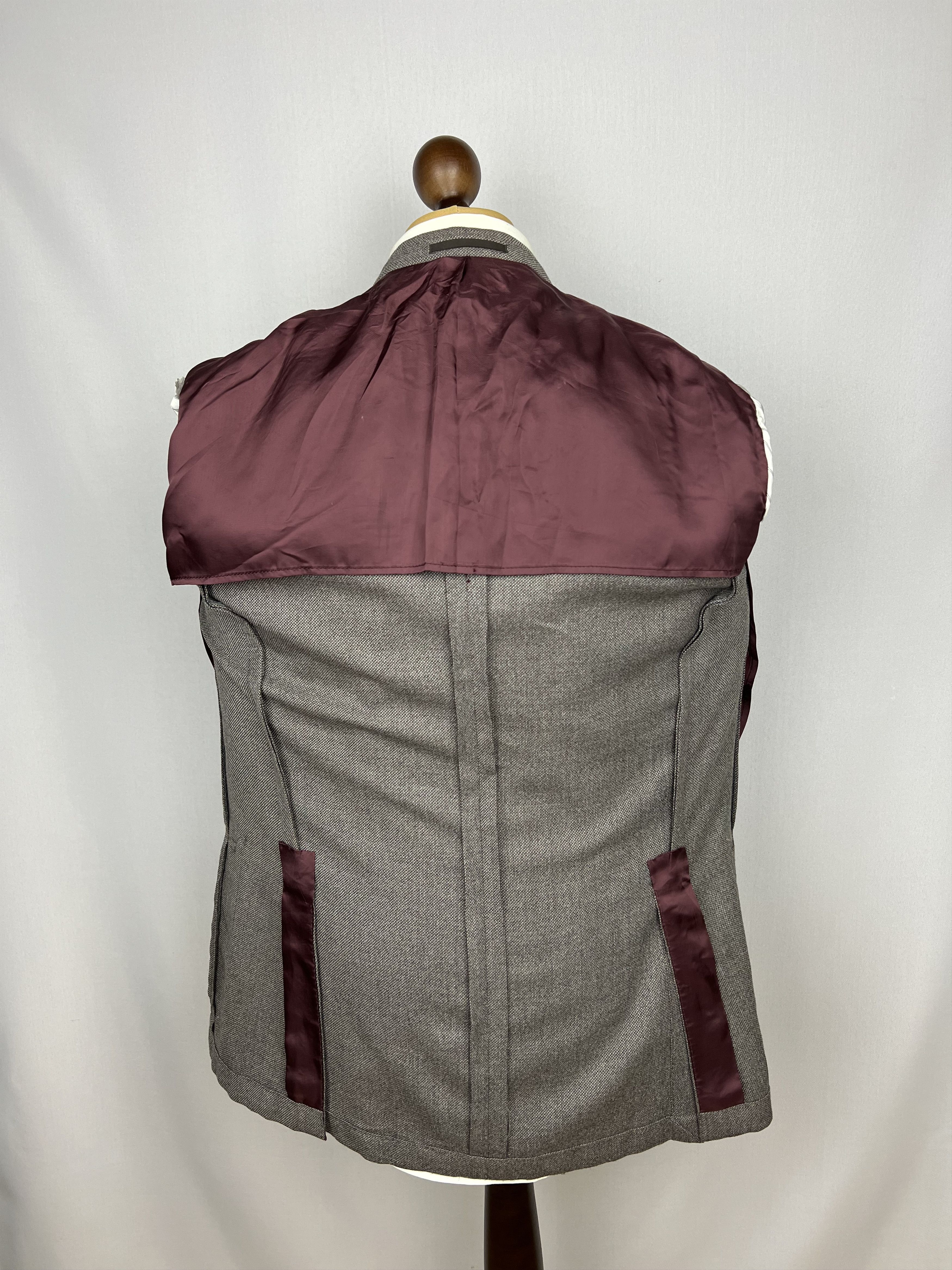 Suitsupply x Reda Super 110`s Wool Solid Half-Lined Sport Coat Size 40R - 3 Thumbnail