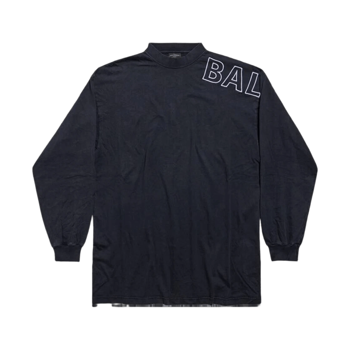 Balenciaga o1tr1nto1125 Outline Long Sleeve T-Shirt Oversized in Black Size US XL / EU 56 / 4 - 1 Thumbnail