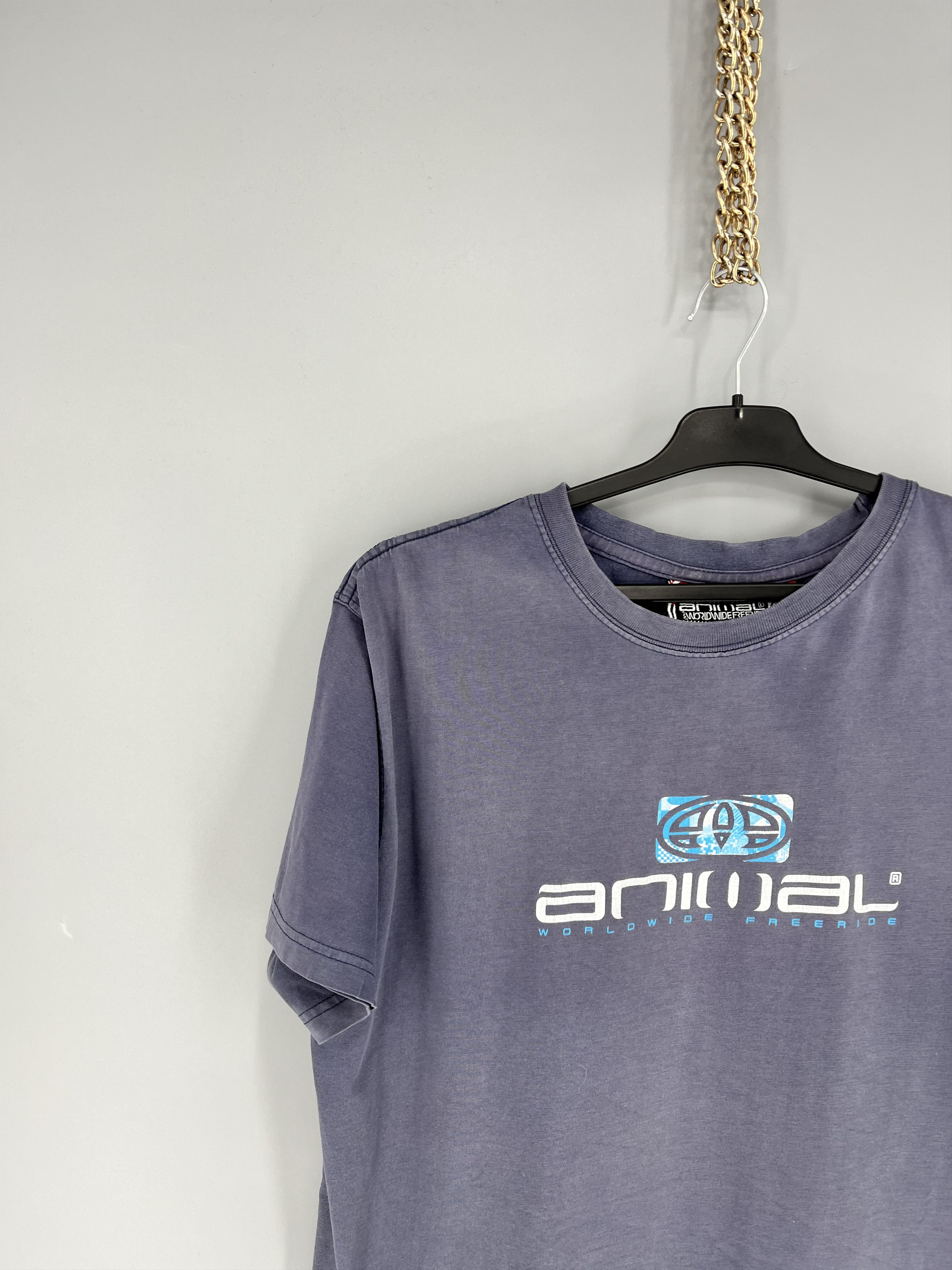 Other Vintage Y2K ANIMAL SKATE Big Logo Tee Streetwear 90s Style Size US L / EU 52-54 / 3 - 4 Thumbnail
