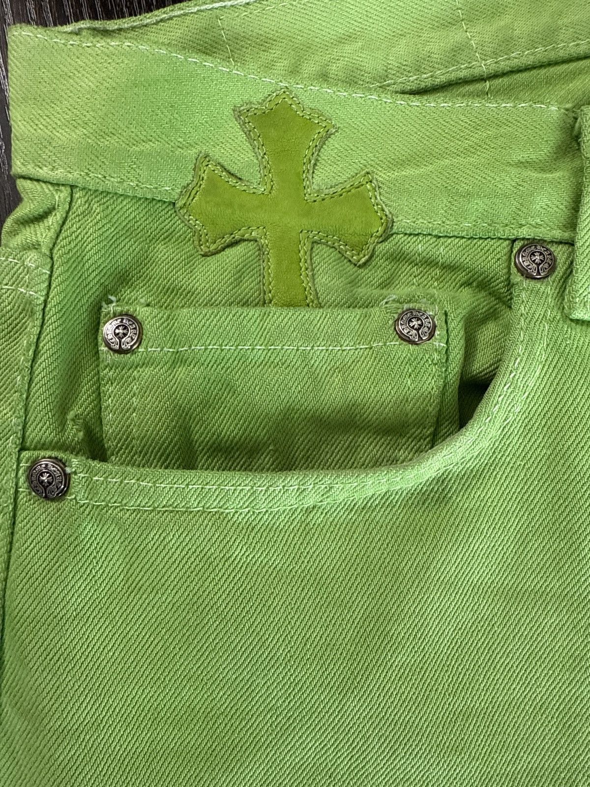 Chrome Hearts Chrome Hearts Slime Green Jeans Size US 34 / EU 50 - 16 Thumbnail