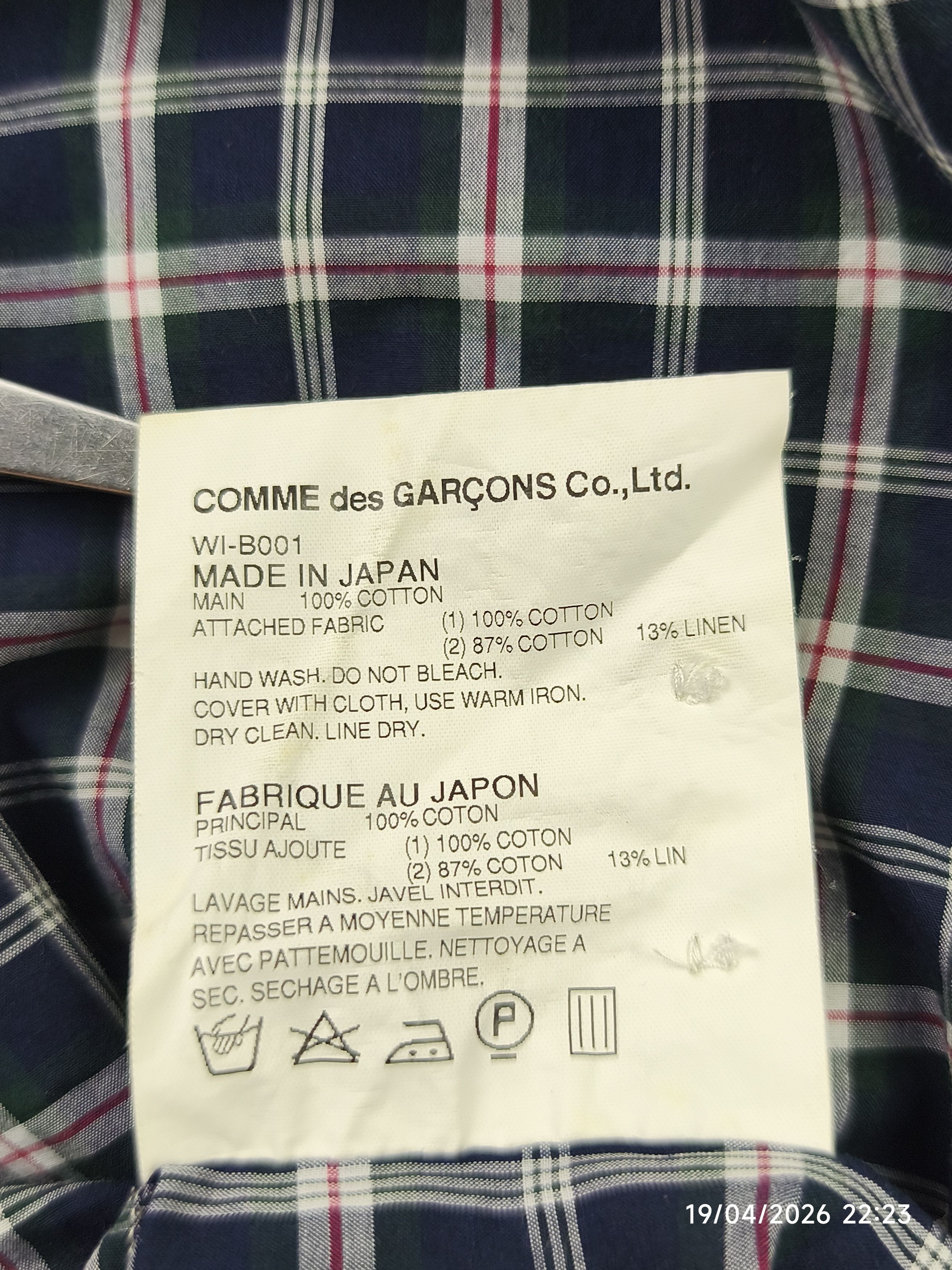 Junya Watanabe Junya watanabe x cdg patchwork shirt Size US M / EU 48-50 / 2 - 12 Thumbnail