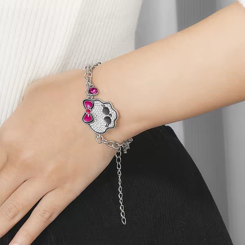 Japanese Brand × Vintage Pink Halloween Skeleton Charm Bracelet Size ONE SIZE - 3 Thumbnail