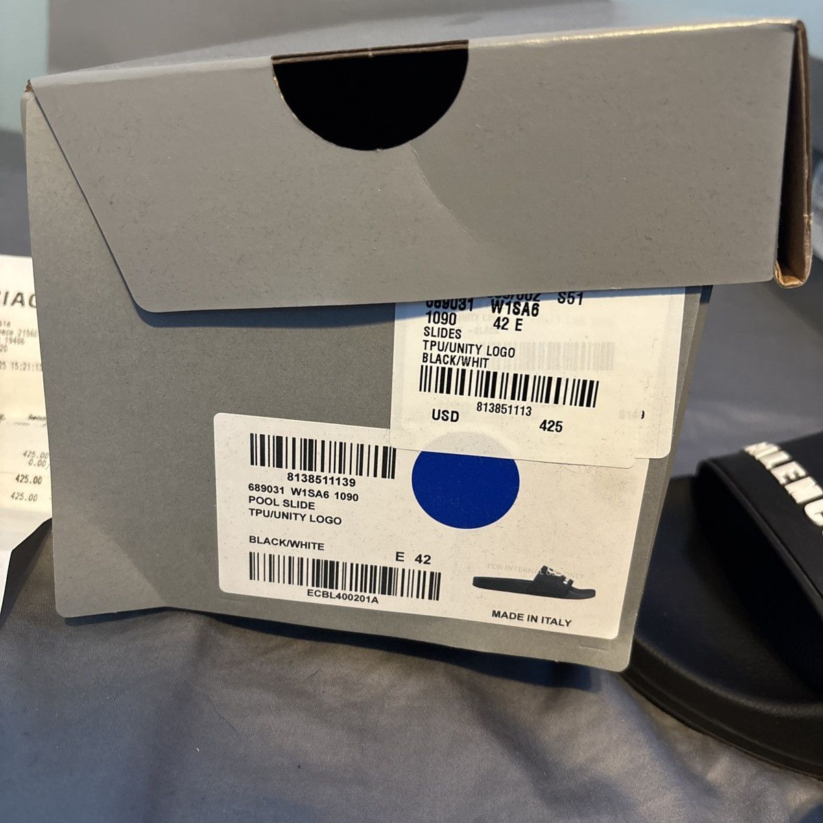 Balenciaga Balenciaga circle logo slides Size US 9 / EU 42 - 6 Thumbnail