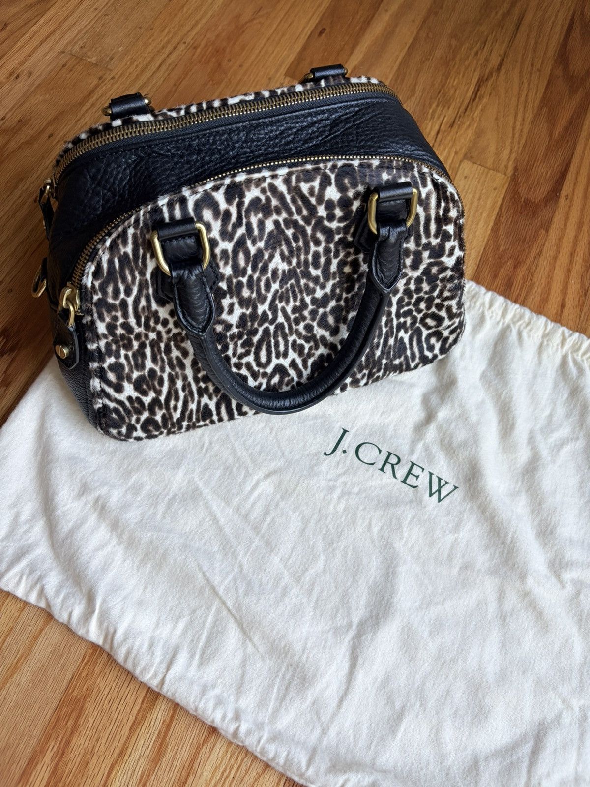 J.Crew Jcrew calf hair leopard Print Shoulder Tote Size ONE SIZE - 4 Thumbnail