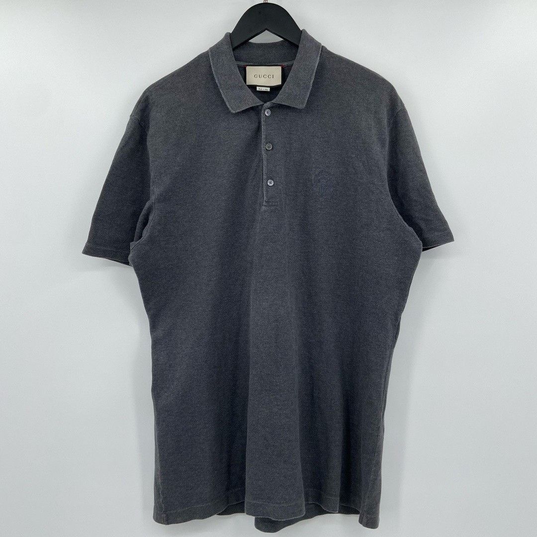 Gucci Gucci gray chest shield letter embroidery short-sleeved POL Size US XXL / EU 58 / 5 - 1 Thumbnail