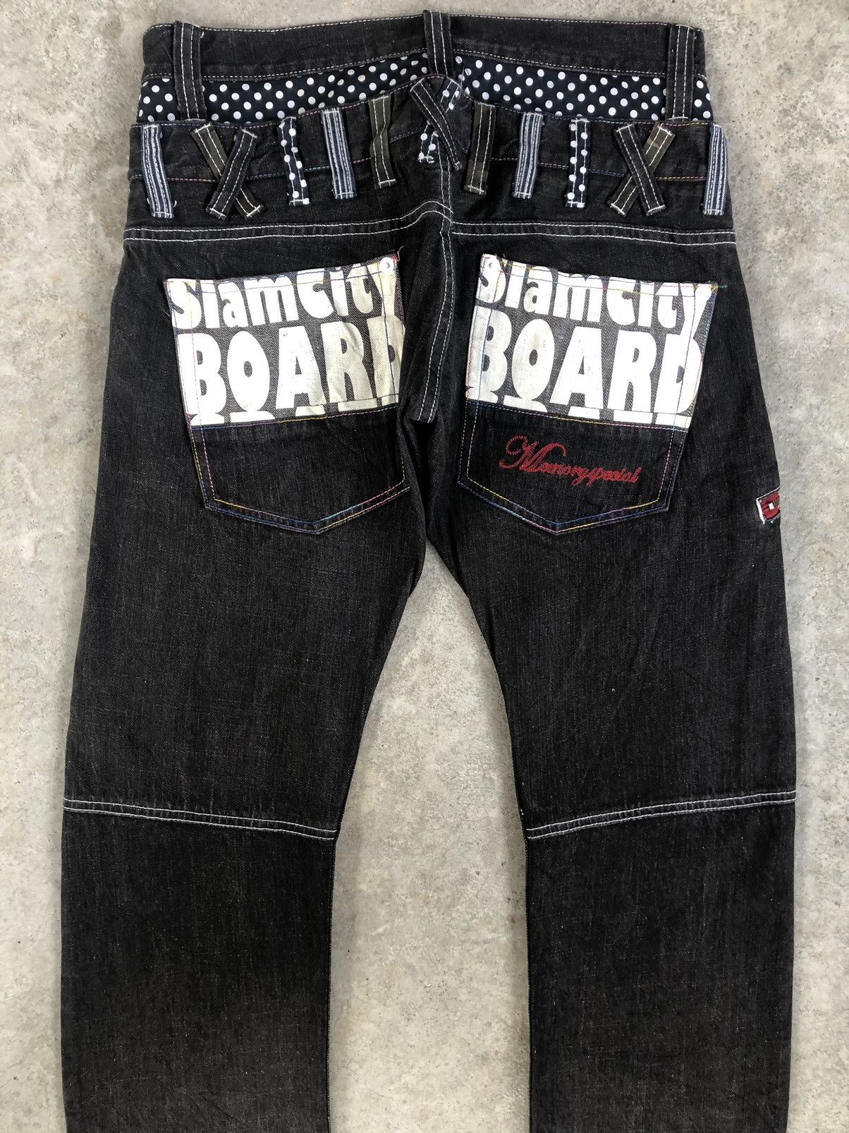 Japanese Brand Japanese Memory Special Double Waist Embroidered Logo Dis Size US 32 / EU 48 - 9 Thumbnail