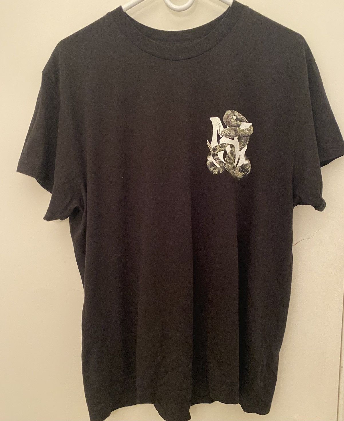 image of Amiri Snake T-Shirt in Black, Men's (Size Small)