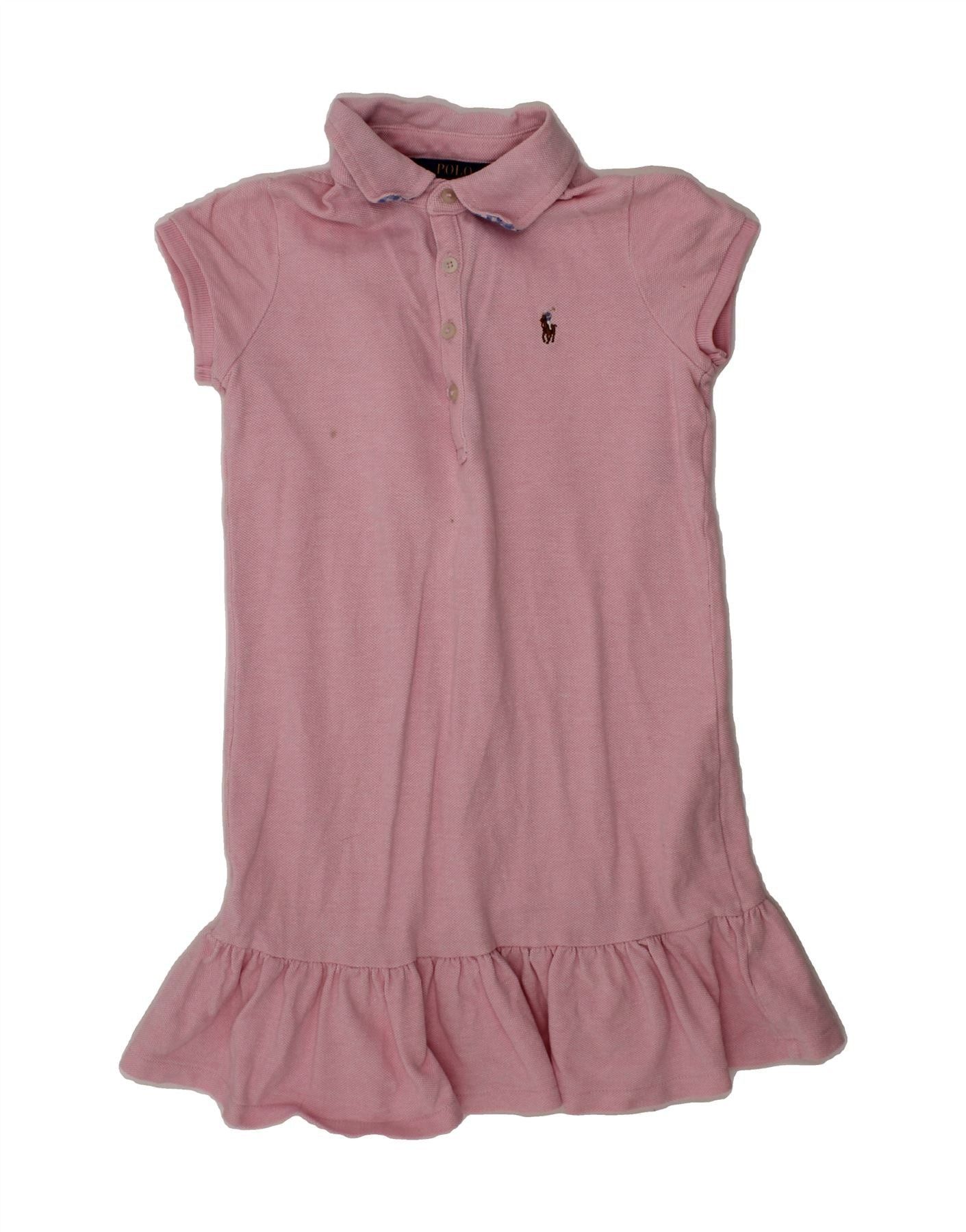 Polo Ralph Lauren Girls Polo Dress 4-5 Years Pink Cotton Size XS / US 0-2 / IT 36-38 - 1 Thumbnail