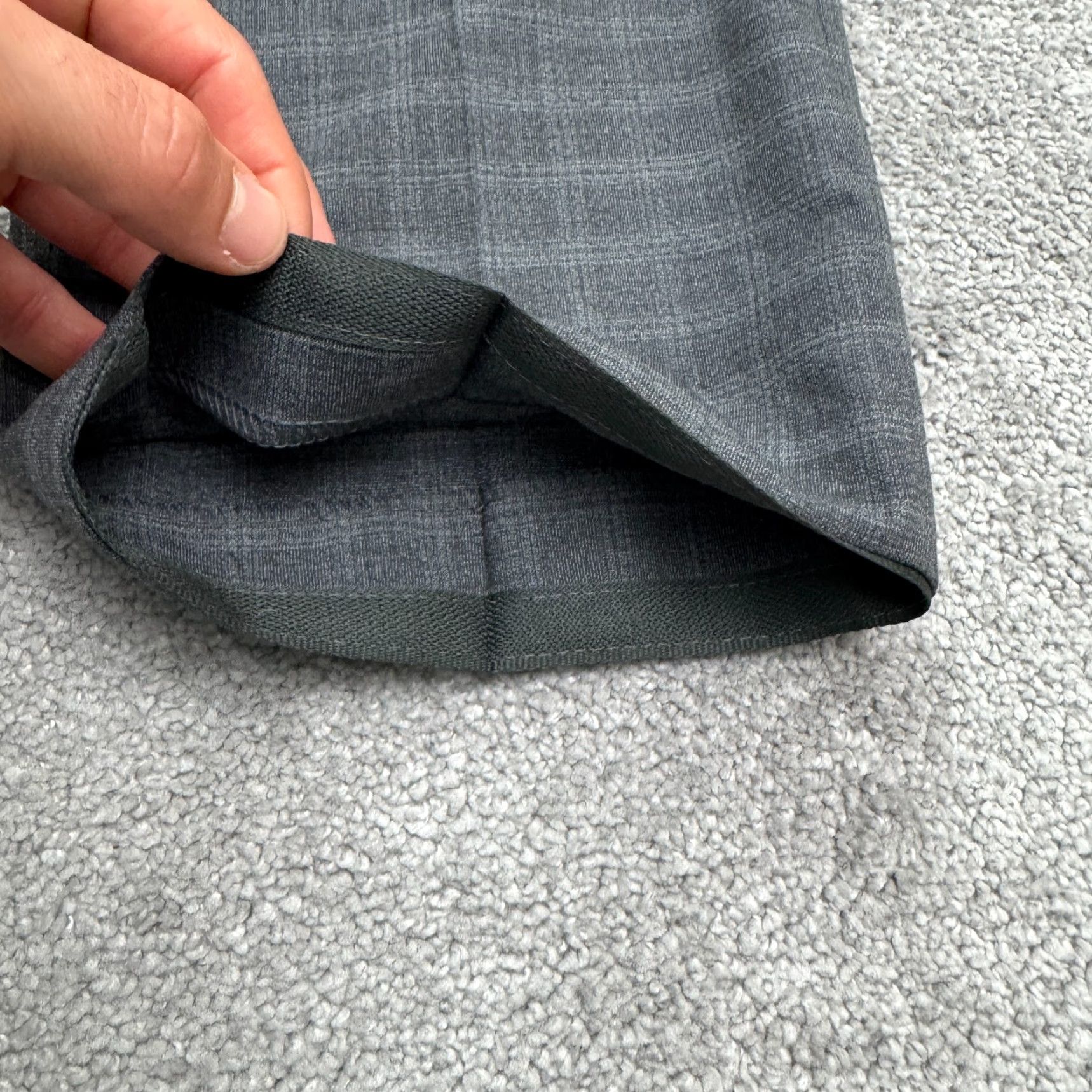 Vintage Sunwill Pants Mens 38L Gray Plaid Wool Blend Straight Trousers Dress Work Size US 38 / EU 54 - 6 Thumbnail