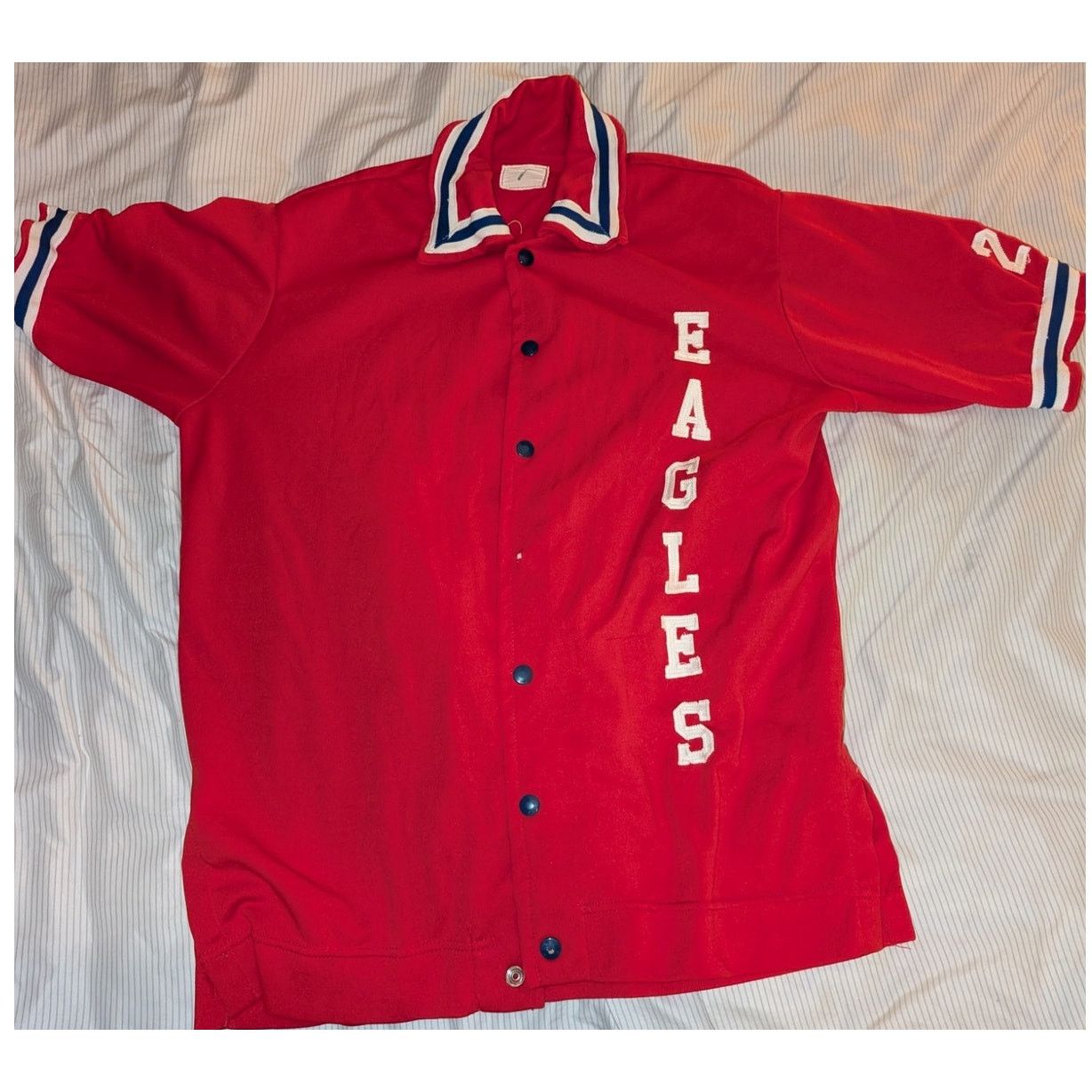 Wilson Vintage 60s Wilson Basketball Warm up Shirt Size 42 Jersey Size US M / EU 48-50 / 2 - 1 Thumbnail