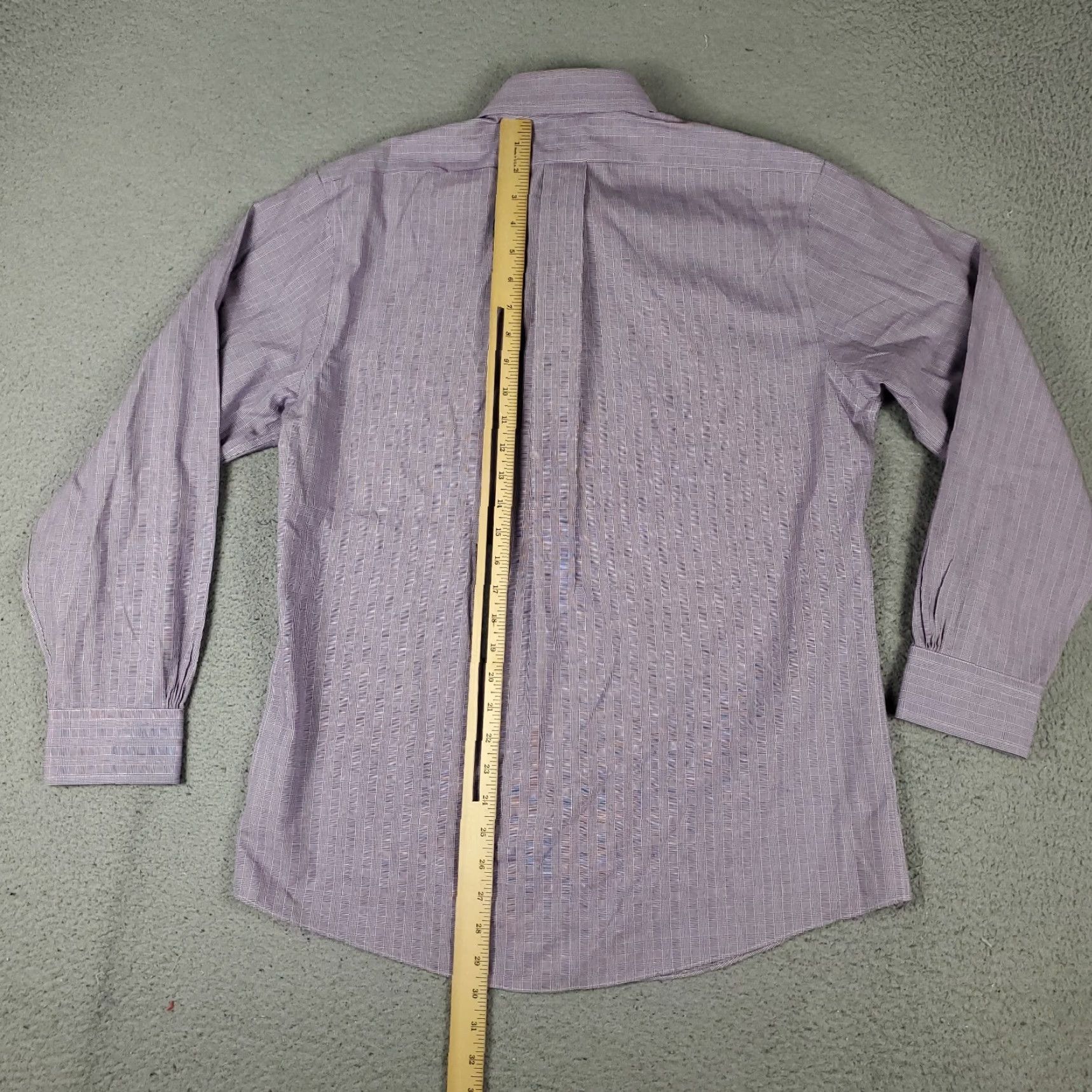 Brooks Brothers Brooks Brothers Shirt Mens 15.5 Purple Plaid Regent Button Up Long Sleeve Cotton Non-Iron Pockets Size 40R - 3 Thumbnail