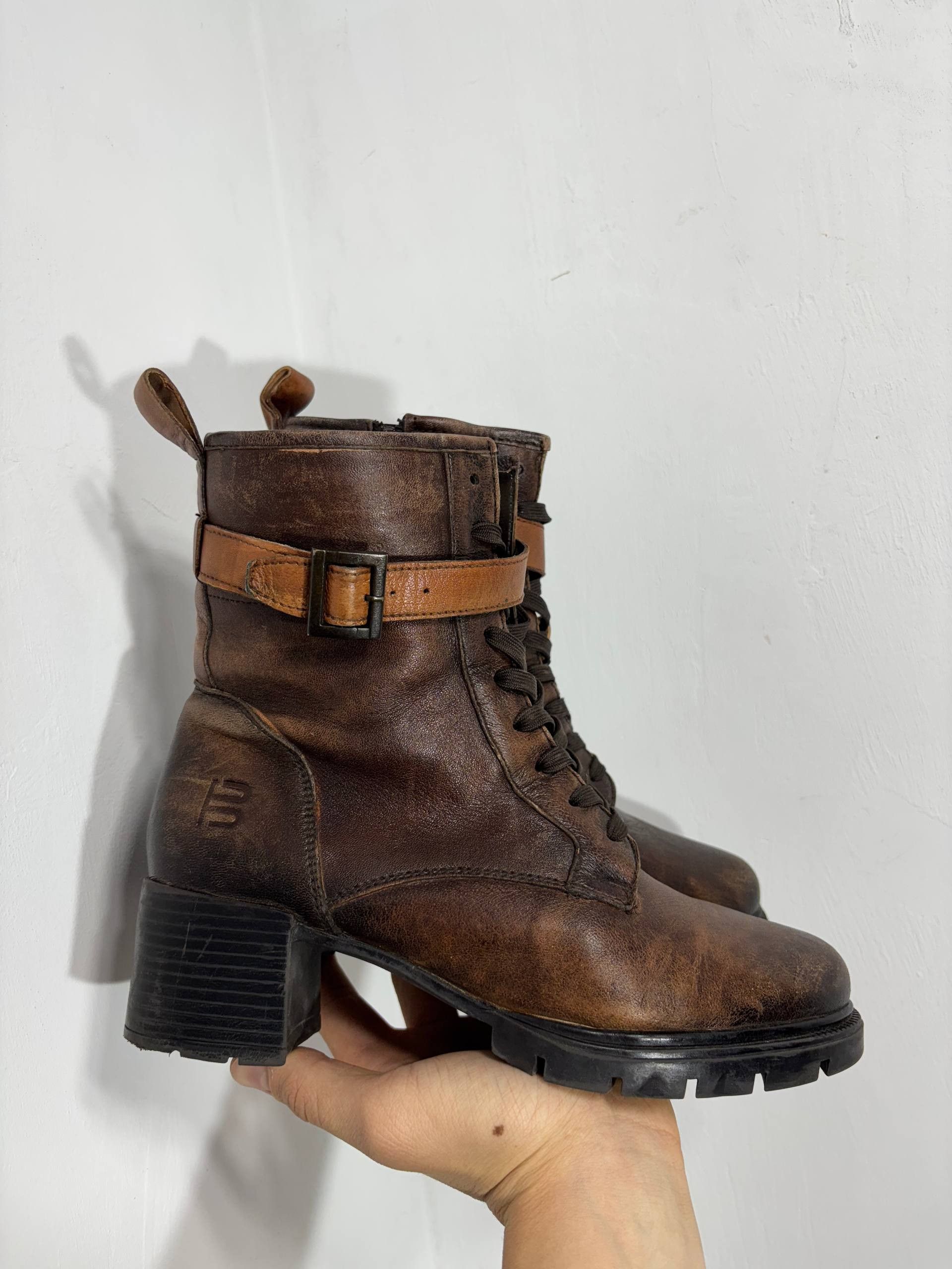 Vintage Vintage Stoned Leather High Boots Size US 9 / IT 39 - 1 Thumbnail