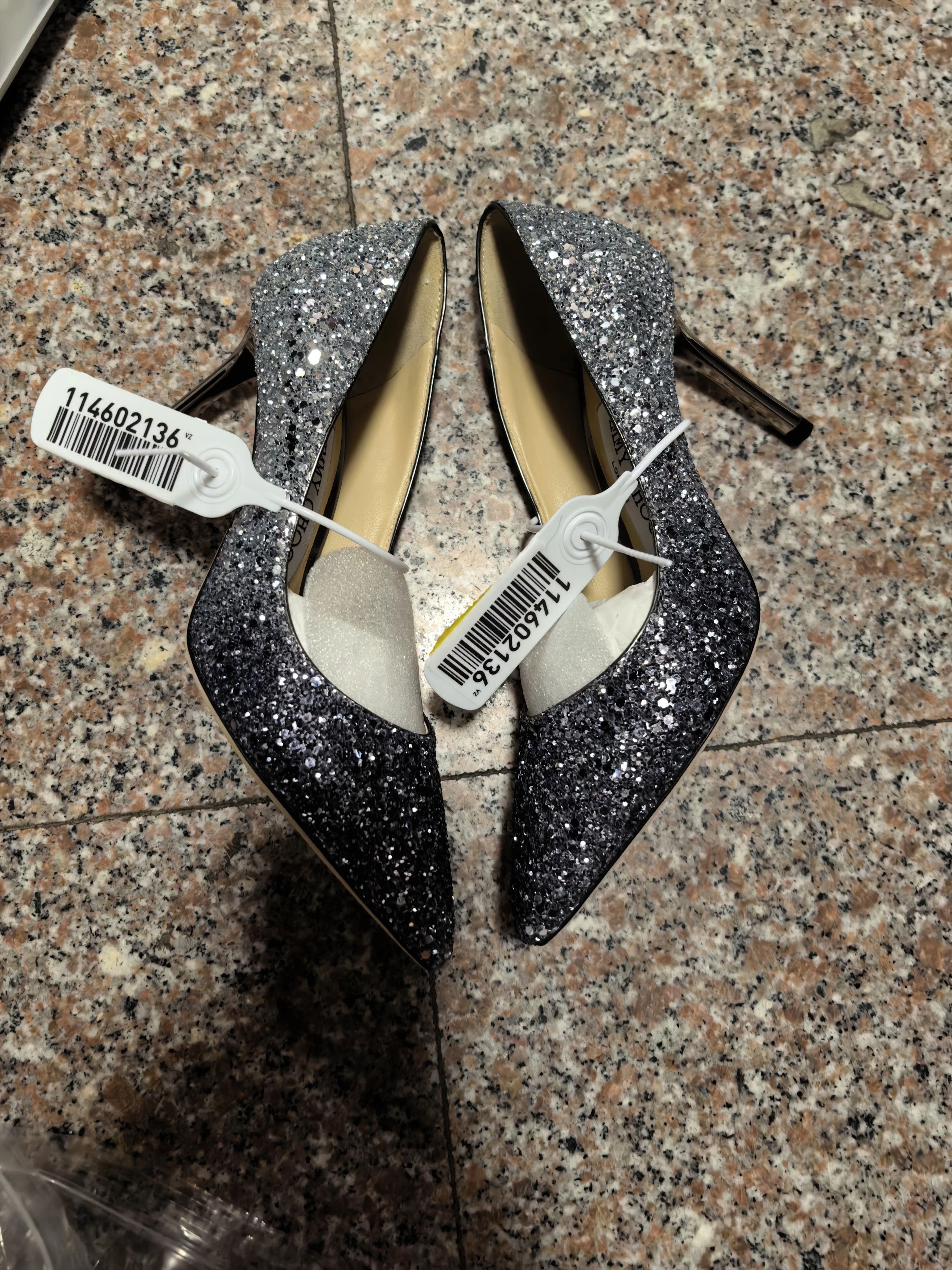 Jimmy Choo Jimmy Choo Blue Silver Ombre High Heels Size 34 Size US 4 / IT 34 - 2 Thumbnail