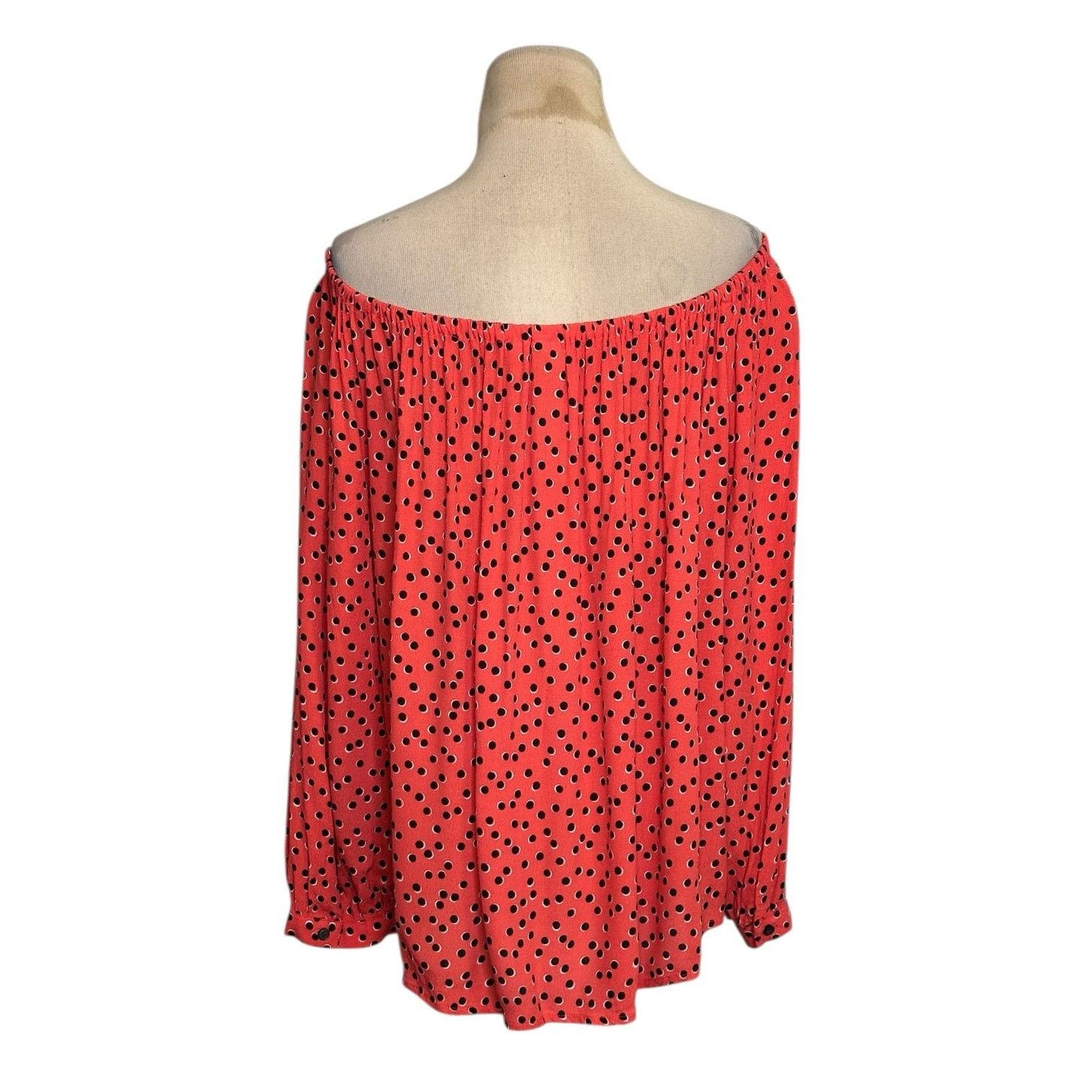 Gap Gap polka dots long sleeves off shoulder blouse size Large Size L / US 10 / IT 46 - 2 Thumbnail