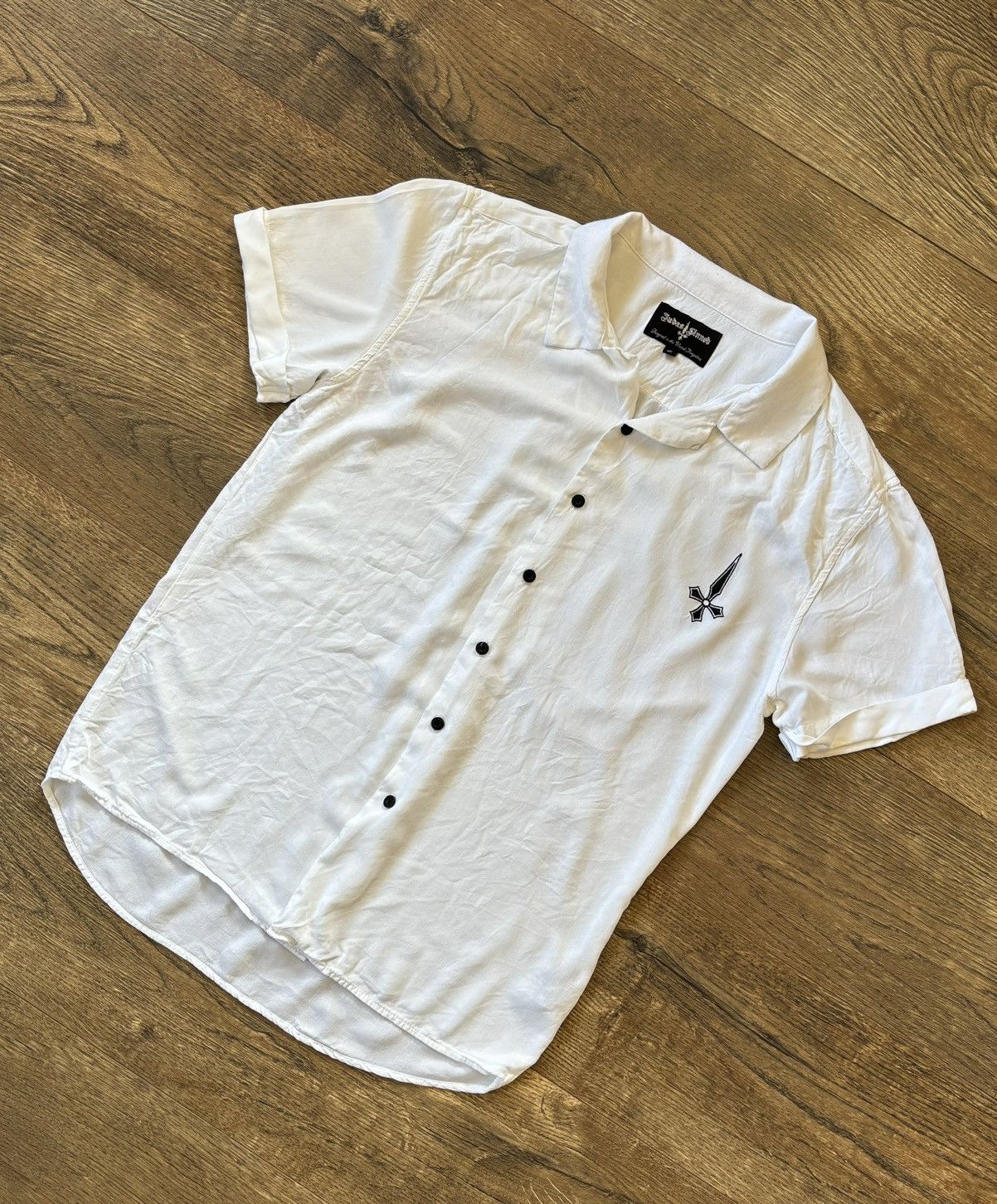 Vintage Judas Sinned short sleeve shirt Res Plain Resort Men's Size US L / EU 52-54 / 3 - 2 Thumbnail