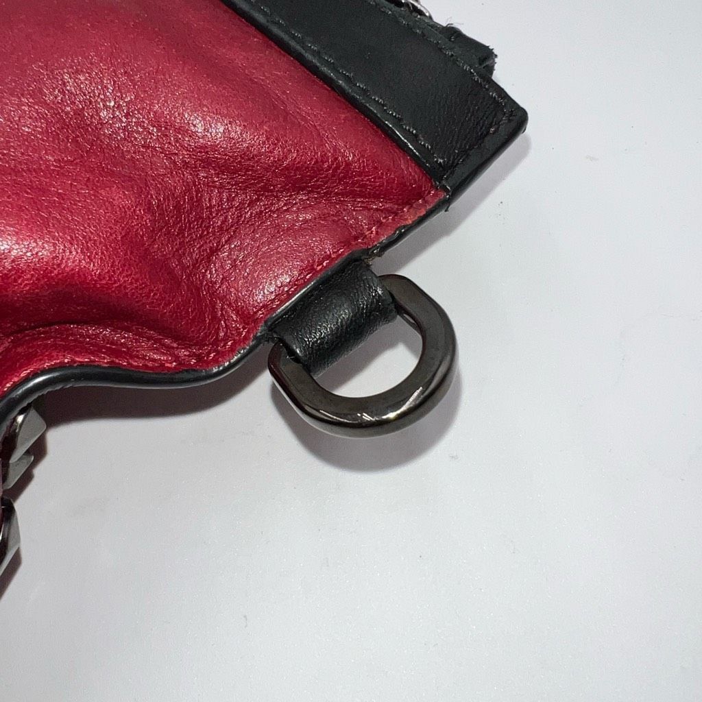 Jimmy Choo Jimmy Choo Laptop Holder/Clutch/Wristlet Black and Red Leath Size ONE SIZE - 9 Thumbnail