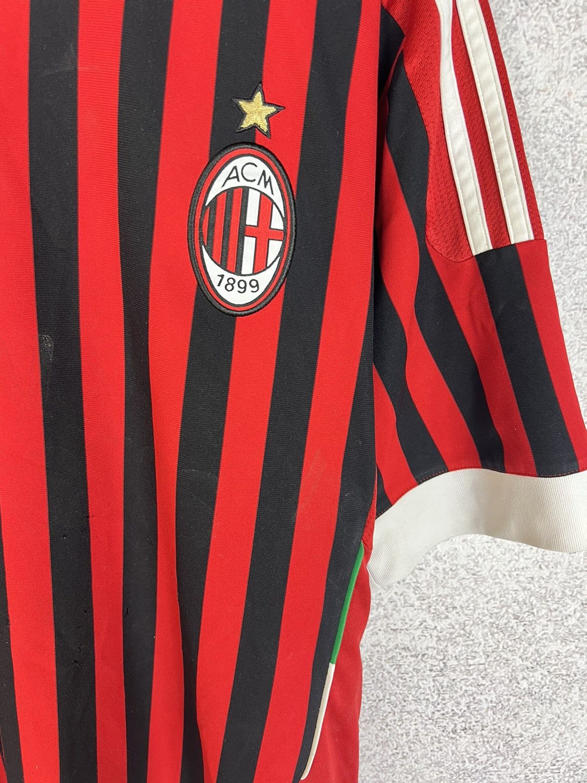 Adidas Vintage AC Milan Adidas Distressed Soccer Jersey Shirt Size US L / EU 52-54 / 3 - 3 Thumbnail