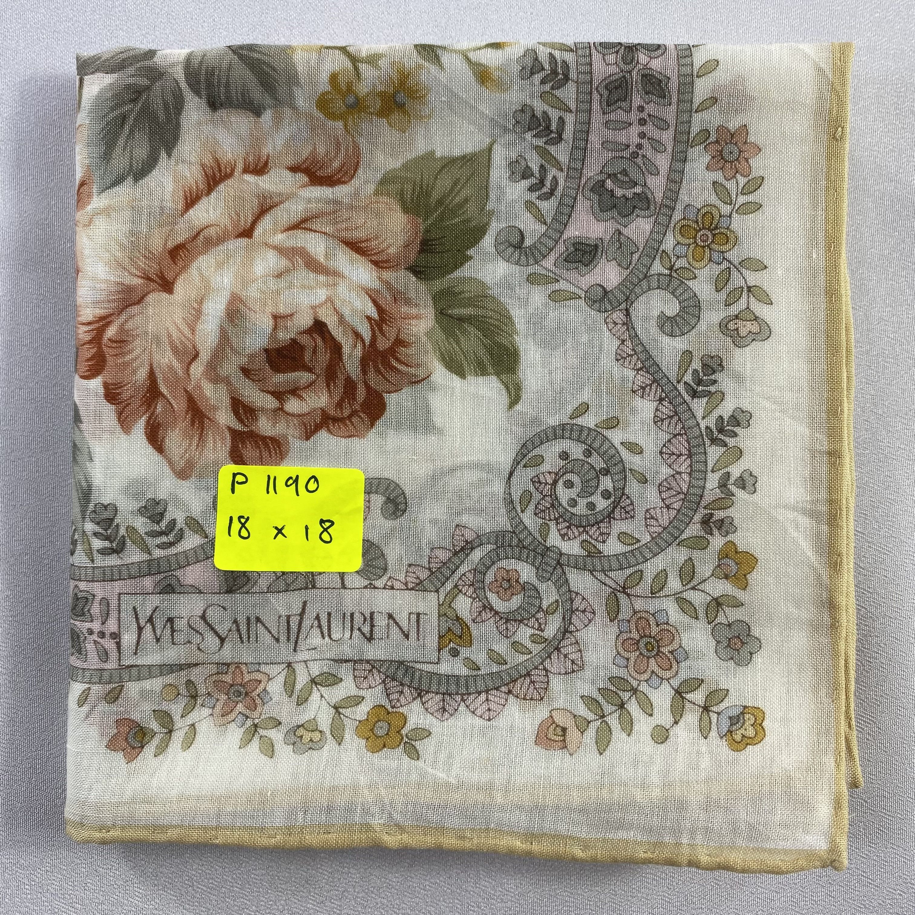 Vintage Yves Saint Laurent Handkerchief / Neckerchief-P1190 Size ONE SIZE - 5 Thumbnail