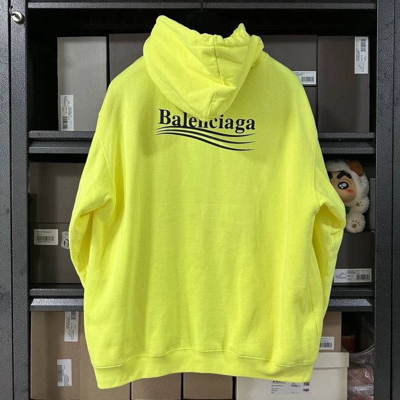 Balenciaga Balenciaga Logo printed wave hooded sweater Size US L / EU 52-54 / 3 - 2 Thumbnail