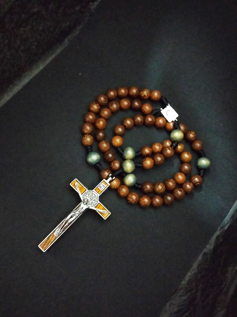Other Saint Benedict Rosary Necklace Chain Catholic Church Jesus Size ONE SIZE - 2 Thumbnail