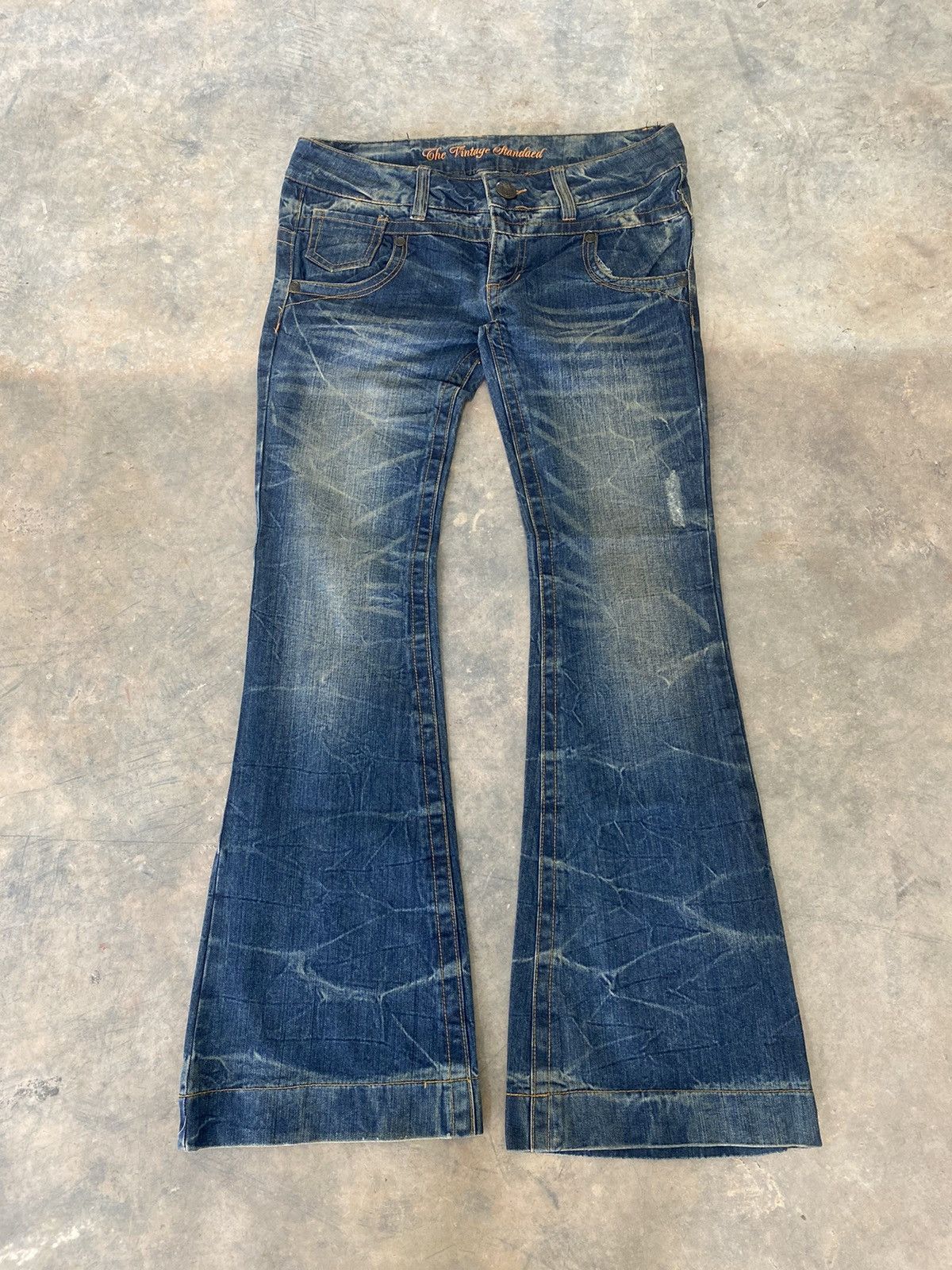 Hysteric Glamour × Japanese Brand × Le Grande Bleu (L.G.B.) Sick☠️ Jesse Logan Flare Jeans Rare 90s Size US 35 - 1 Thumbnail