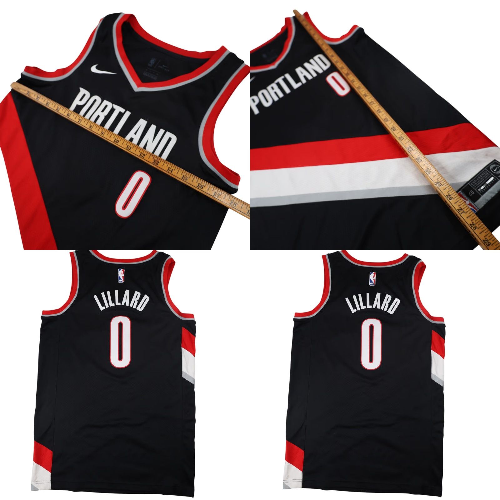 Nike Nike Portland Blazers #0 Damion Lillard Mens Small Basketball Jersey Black Size US S / EU 44-46 / 1 - 8 Thumbnail